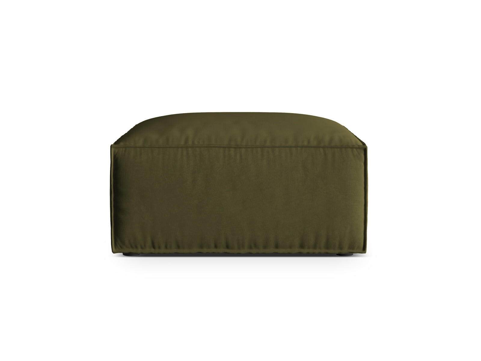 Nuria Velour Pouf 1 Sitzer in Moss Green Melange präsentiert im Onlineshop von KAQTU Design AG. Modulares Sofa ist von Micadoni