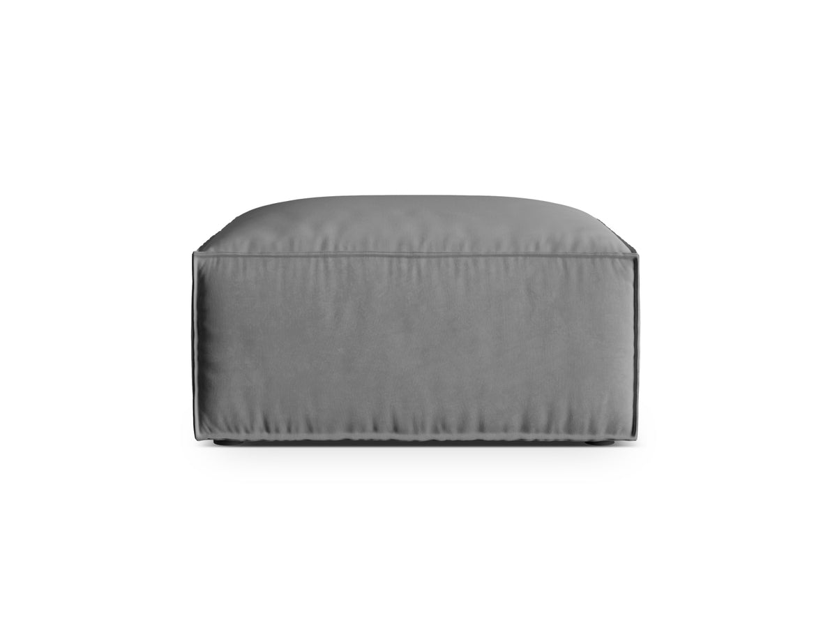 Nuria Velour Pouf 1 Sitzer in Grey-Paris präsentiert im Onlineshop von KAQTU Design AG. Modulares Sofa ist von Micadoni