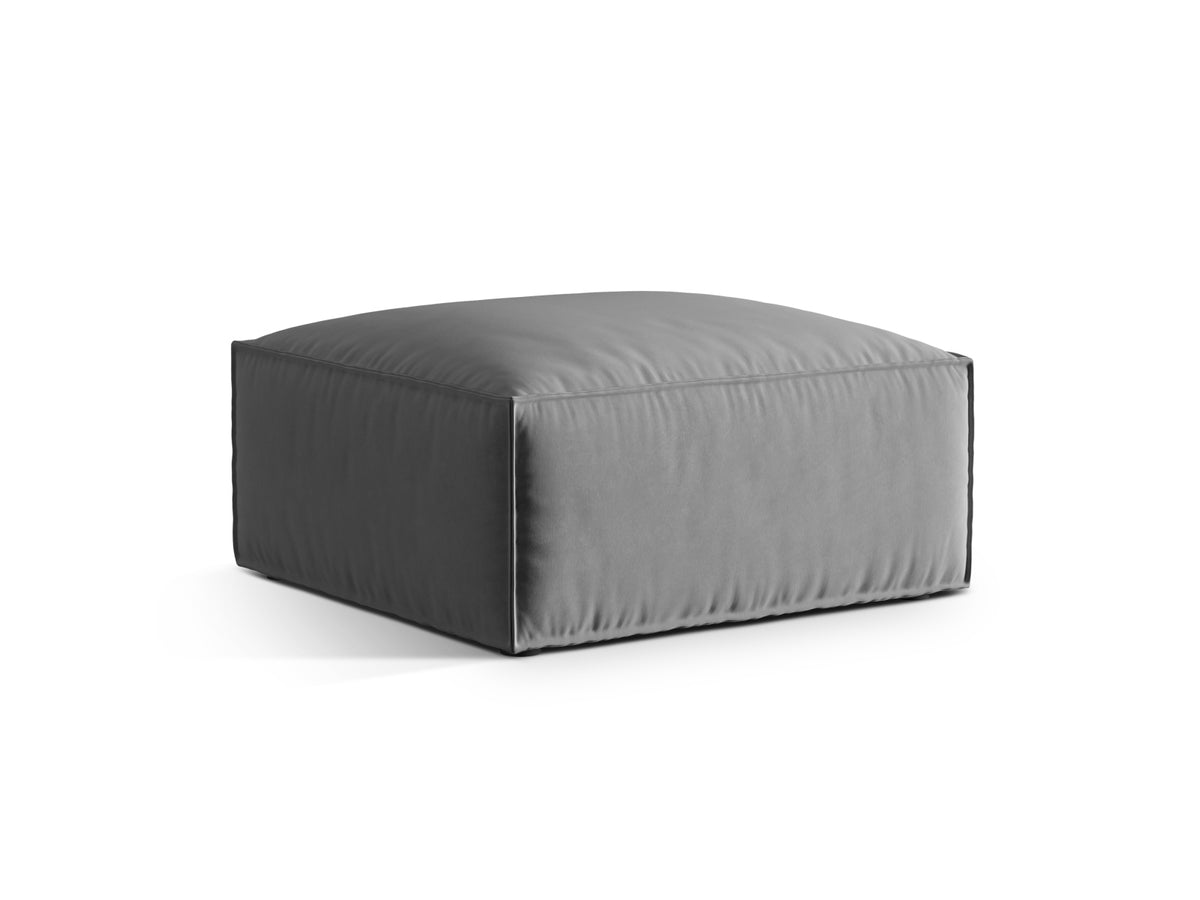 Nuria Velour Pouf 1 Sitzer in Grey-Paris präsentiert im Onlineshop von KAQTU Design AG. Modulares Sofa ist von Micadoni