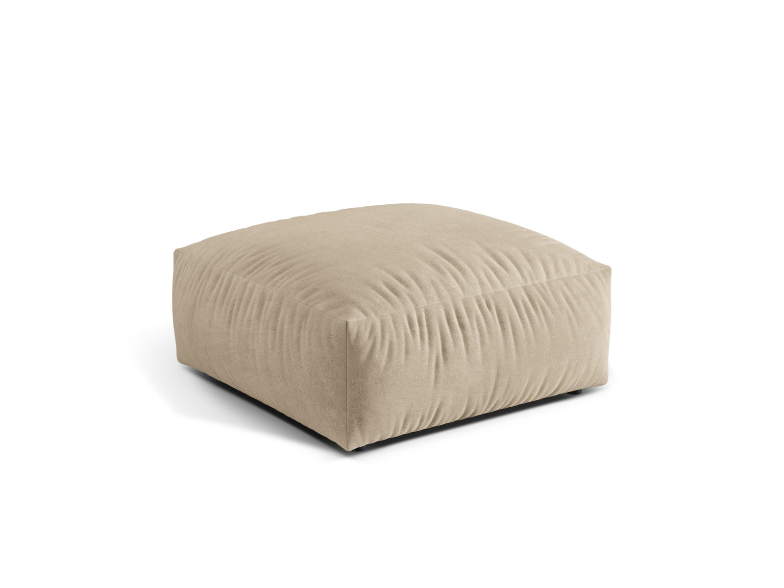 Eleganter Martina Pouf Large in zartem Beige, ideal für stilvolle Akzente und gemütliche Sitzgelegenheiten in Ihrem Zuhause.