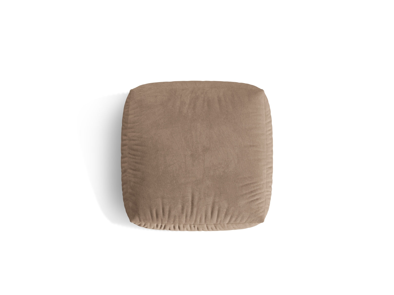 Moderner Martina Pouf Large in sanftem Dunkelbeige, bietet zusätzlichen Sitzplatz und fügt sich harmonisch in jedes Interieur ein.