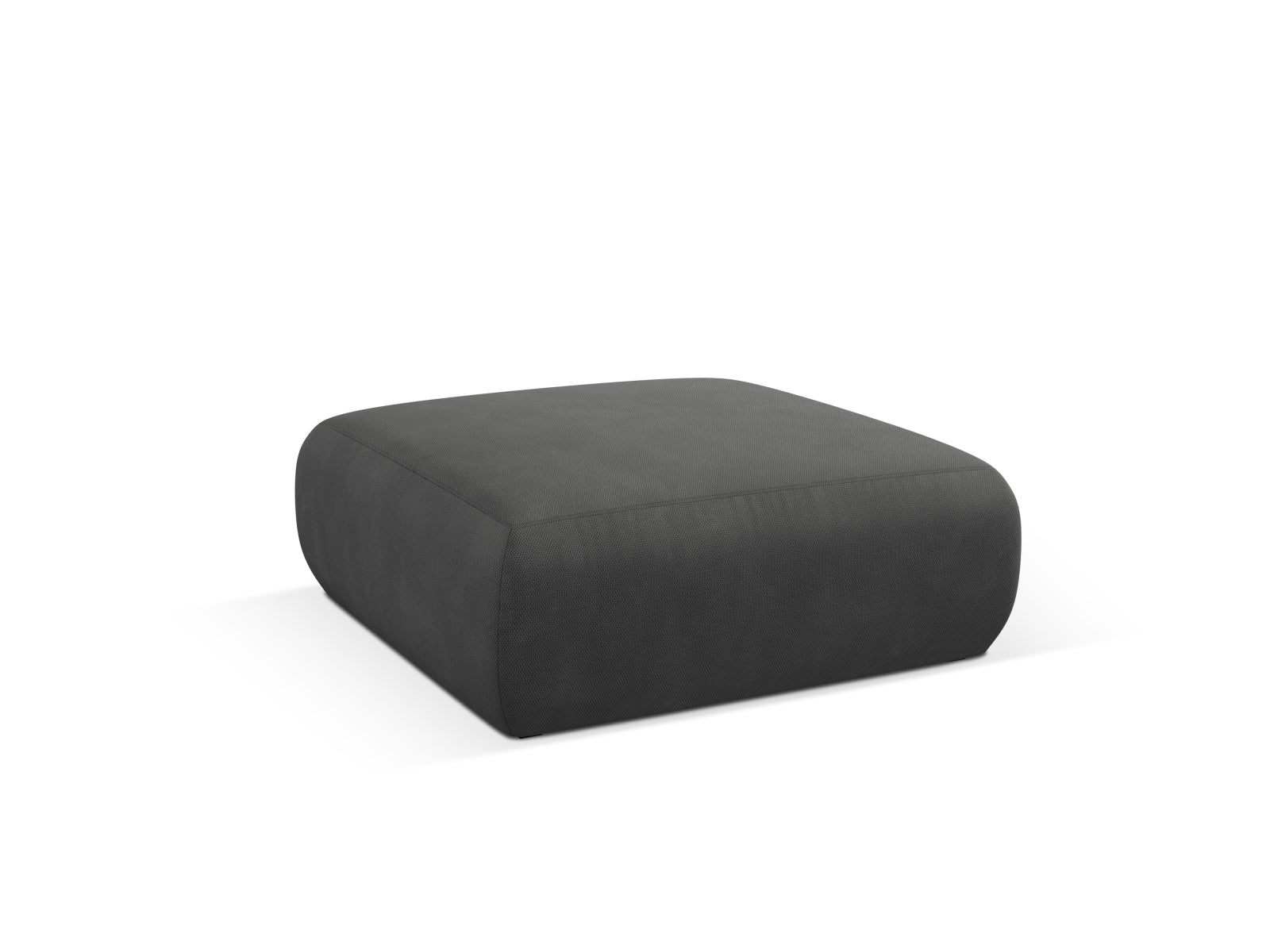 Stylischer Molino Pouf in Dunkelgrau von Micadoni, ideal für gemütliche Sitzgelegenheiten und moderne Wohnräume.