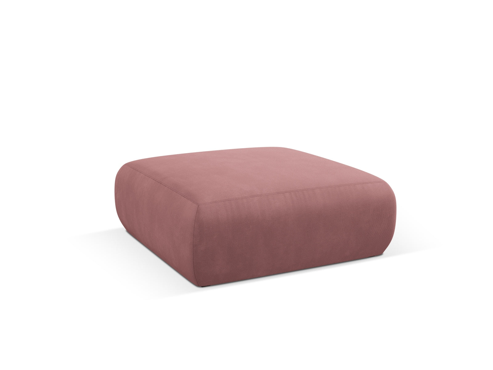 Eleganter Molino Pouf in strahlendem Pink, bietet zusätzlichen Sitzkomfort und setzt farbenfrohe Akzente in jedem modernen Zuhause.