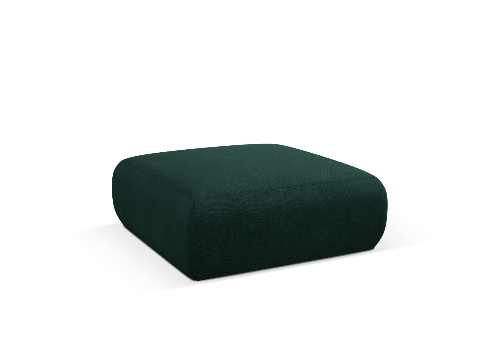 Eleganter Molino Pouf in Bottle Green von Micadoni, ideal für stilvolle Akzente in jedem Raum. Bequem und vielseitig einsetzbar.