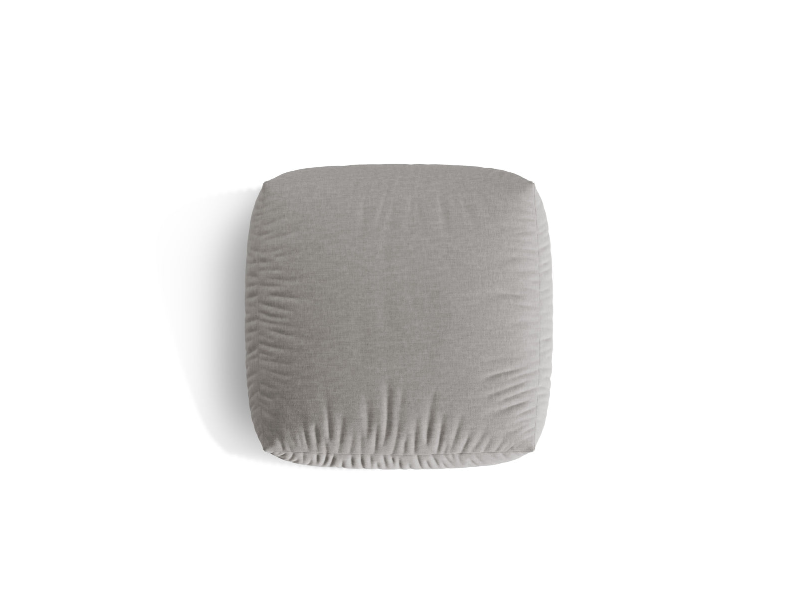 Eleganter Martina Pouf Large in dezentem Grau, ideal für zusätzlichen Sitzkomfort oder als stilvolles Deko-Highlight in Ihrem Zuhause.