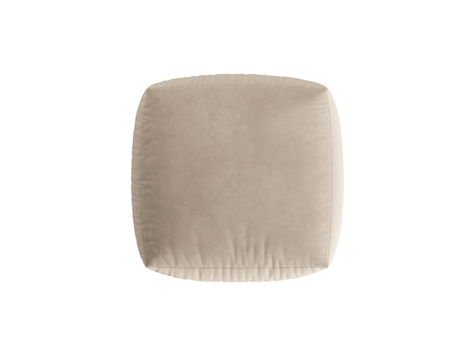 Stylischer Chris Velour Pouf 1 Sitzer in Ecru-Casino, perfekt für moderne Interiors. Teil der vielseitigen Sofaserie von Micadoni.