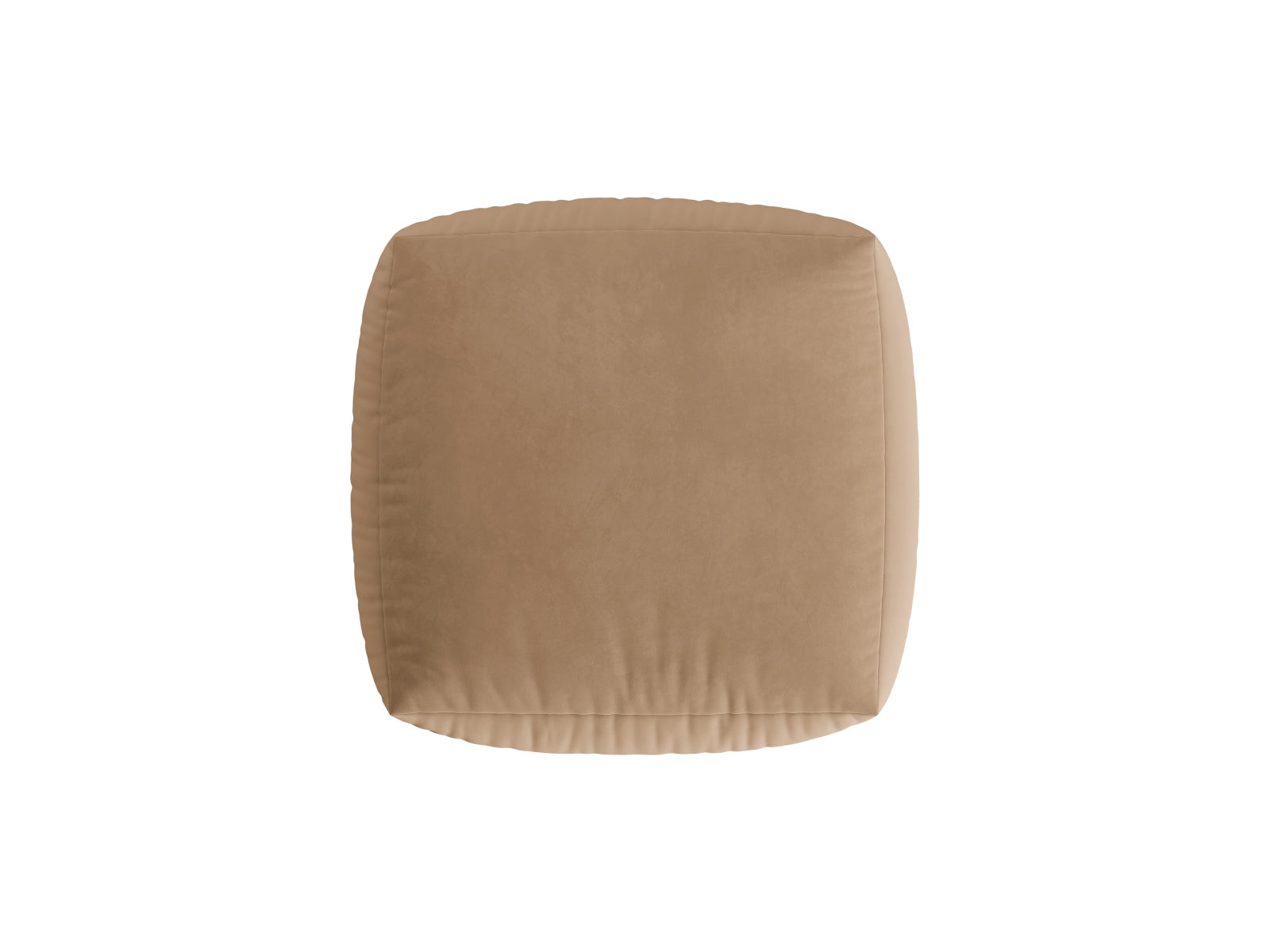 Stylischer Chris Velour Pouf 1 Sitzer in Sand-Casino, perfekt für moderne Interiors. Teil der vielseitigen Sofaserie von Micadoni.