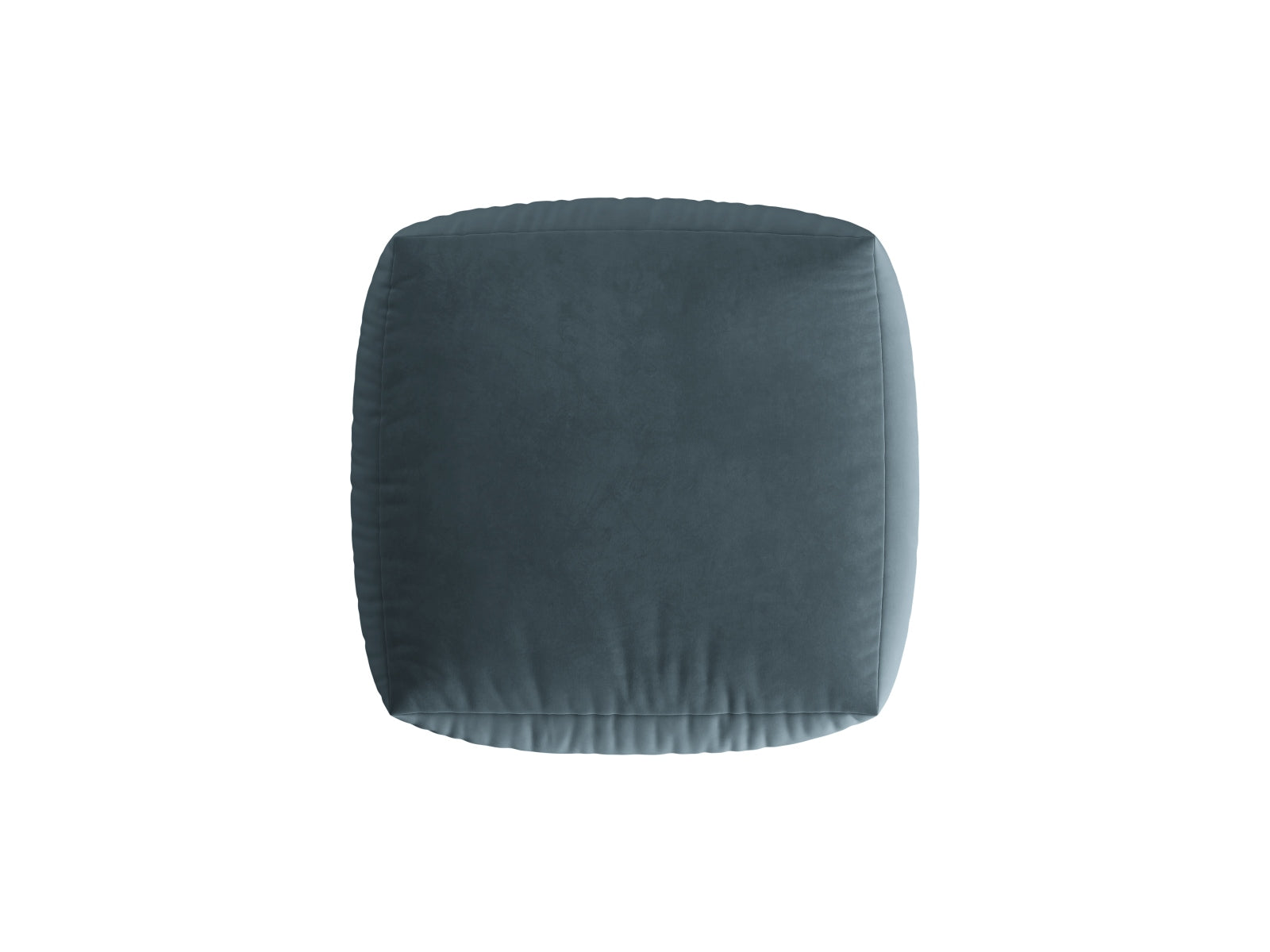 Stylischer Chris Velour Pouf in zartem Pastellblau, perfekt für moderne Wohnkonzepte. Vielseitig einsetzbar und komfortabel.