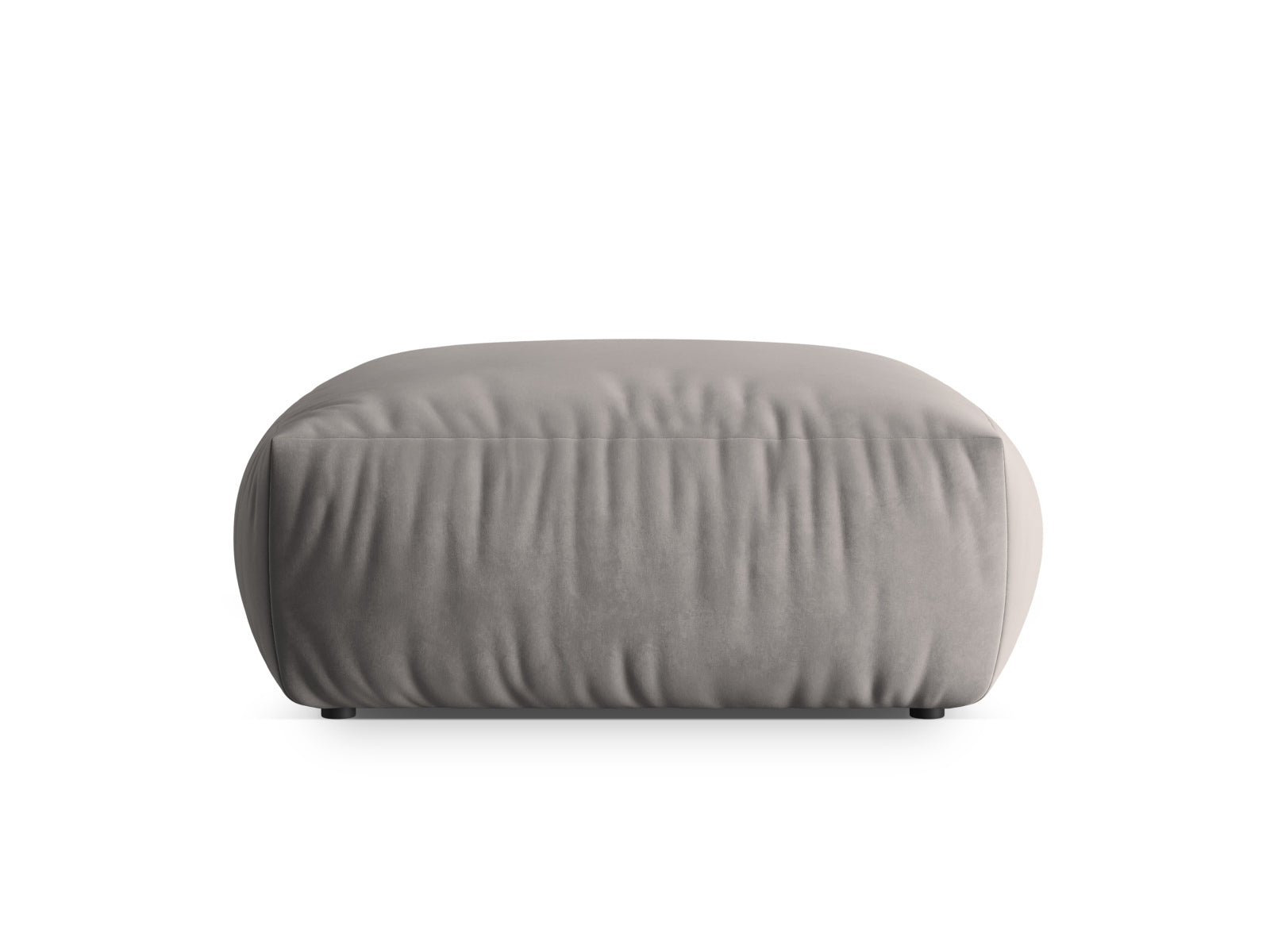 Stylischer Chris Velour Pouf 1 Sitzer in zeitgemäßem Grau, perfekt für kreative Sitzlösungen und als komfortabler Blickfang in jedem Raum.