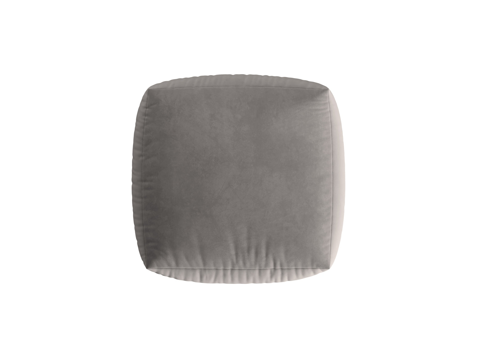 Stylischer Chris Velour Pouf 1 Sitzer in zeitgemäßem Grau, perfekt für kreative Raumgestaltungen und als komfortabler Akzent im Wohnbereich.