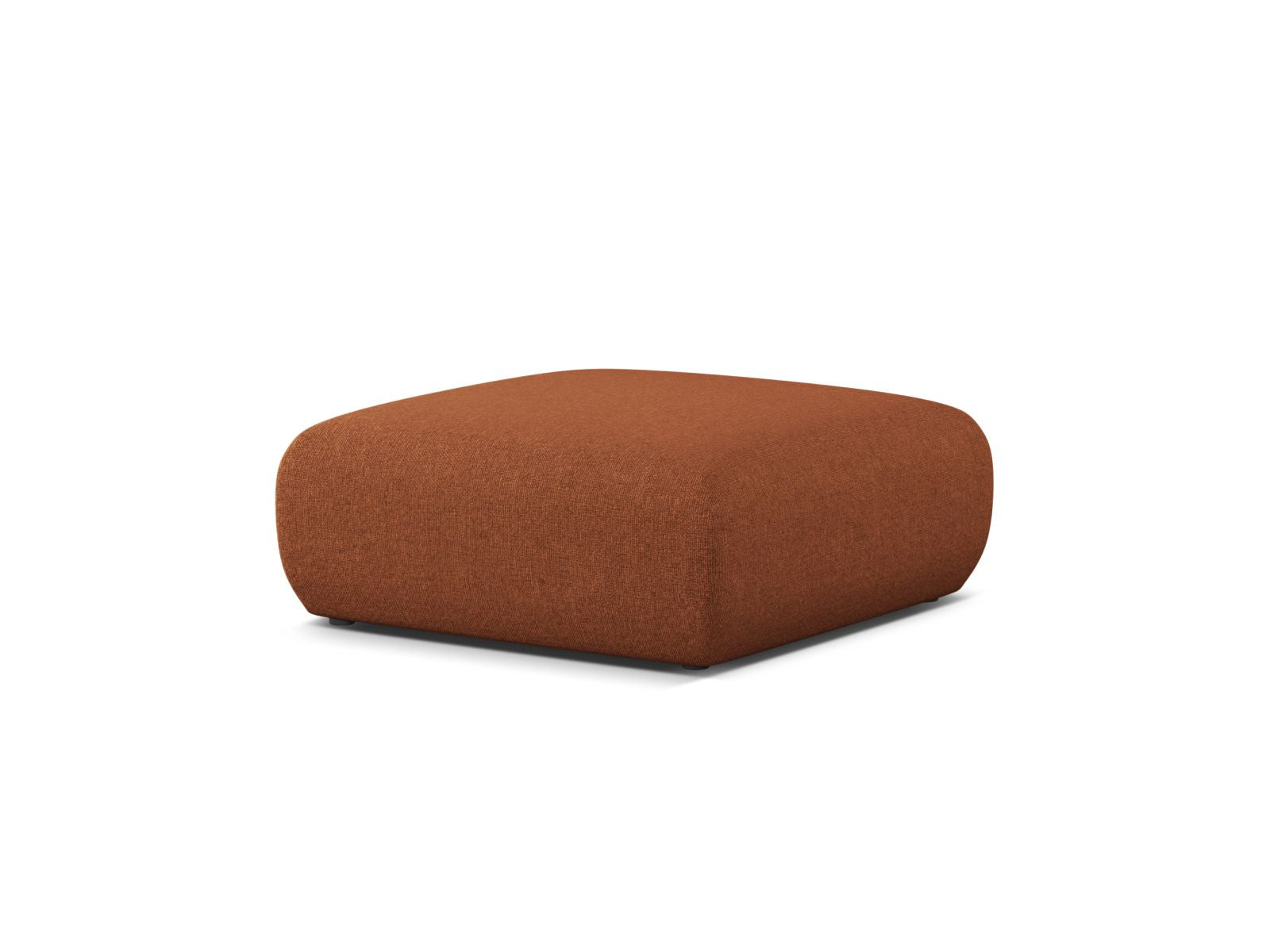 Stylischer 1-Sitzer Pouf Molino in warmem Brick-Eden Farbton, ideal für gemütliche Wohnräume und moderne Einrichtung.