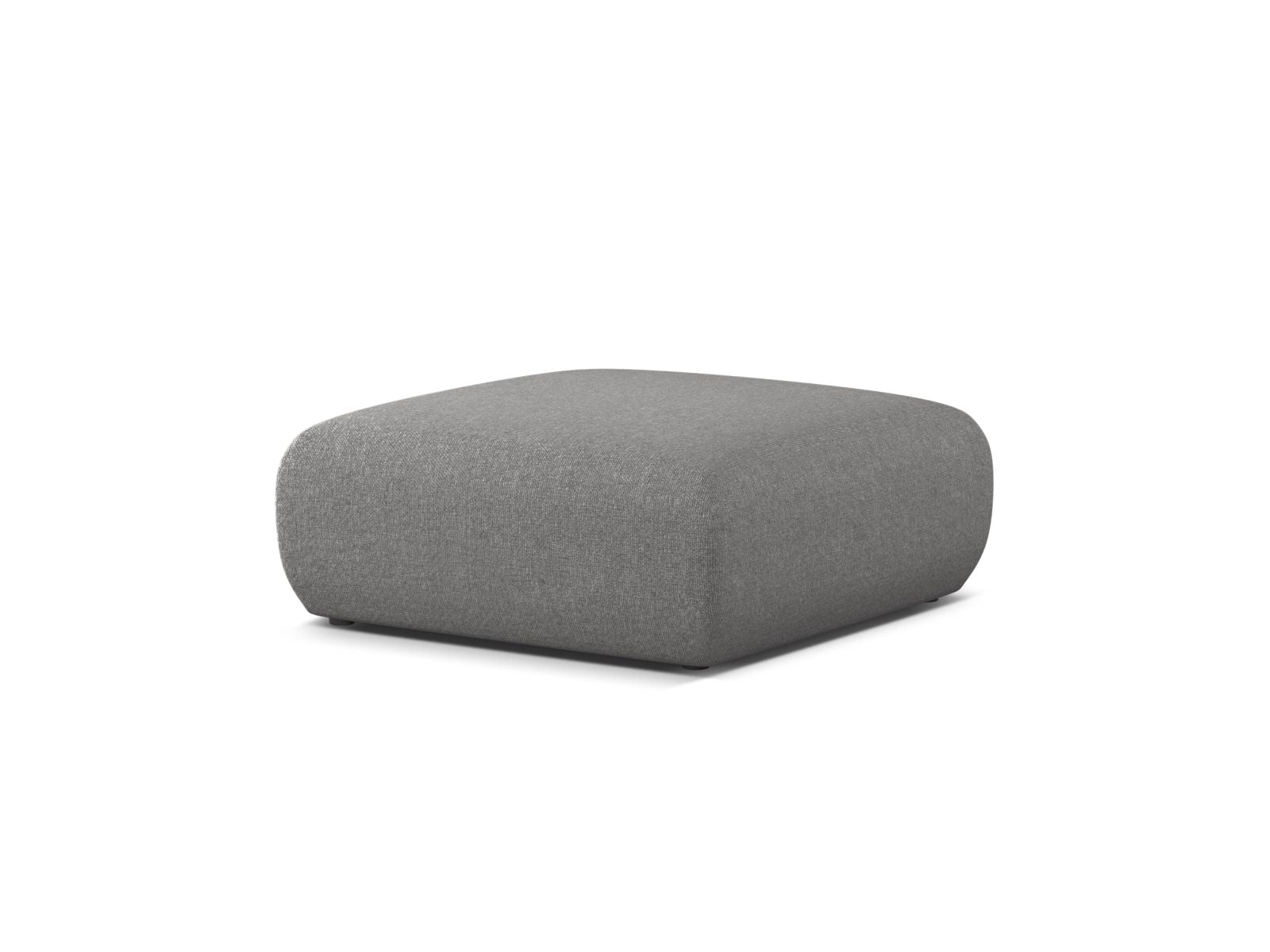 Stylischer 1-Sitzer Pouf Molino in sanftem Hellgrau, ideal für moderne Wohnräume. Bequem und vielseitig einsetzbar.
