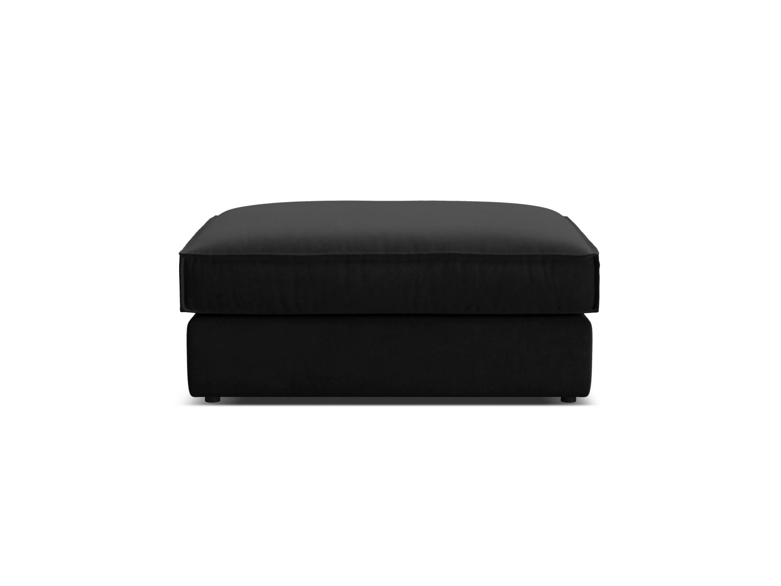 Eleganter 1-Sitzer Pouf Pola in stilvollem Schwarz, ideal für moderne Wohnräume. Hochwertige Verarbeitung von Micadoni.