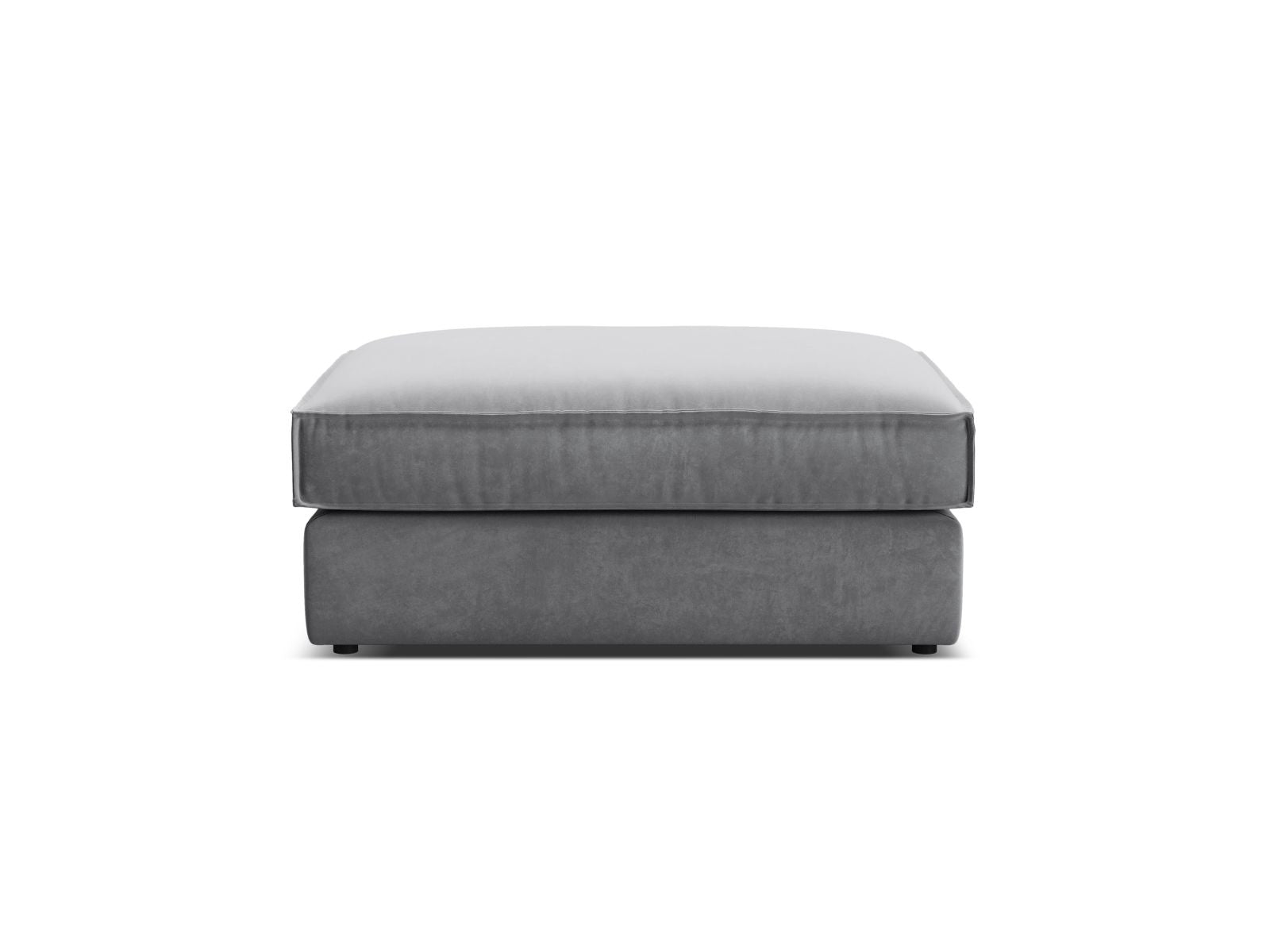 Stylischer 1-Sitzer Pouf Pola in elegantem Grau, ideal für moderne Wohnräume. Hochwertige Verarbeitung von Micadoni.
