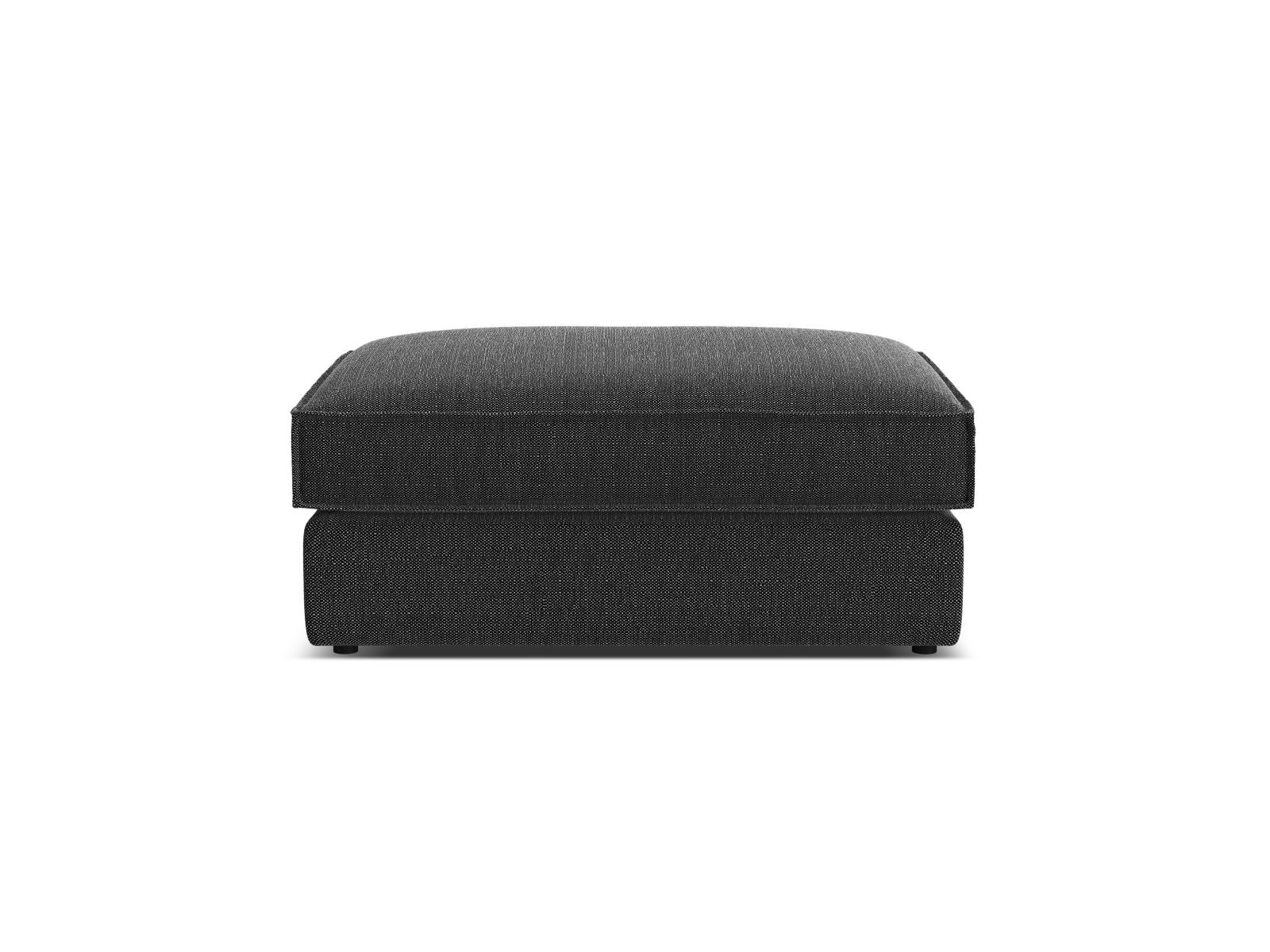 Eleganter 1-Sitzer Pouf Pola in stilvollem Schwarz, ideal für moderne Wohnräume. Hochwertige Verarbeitung von Micadoni.