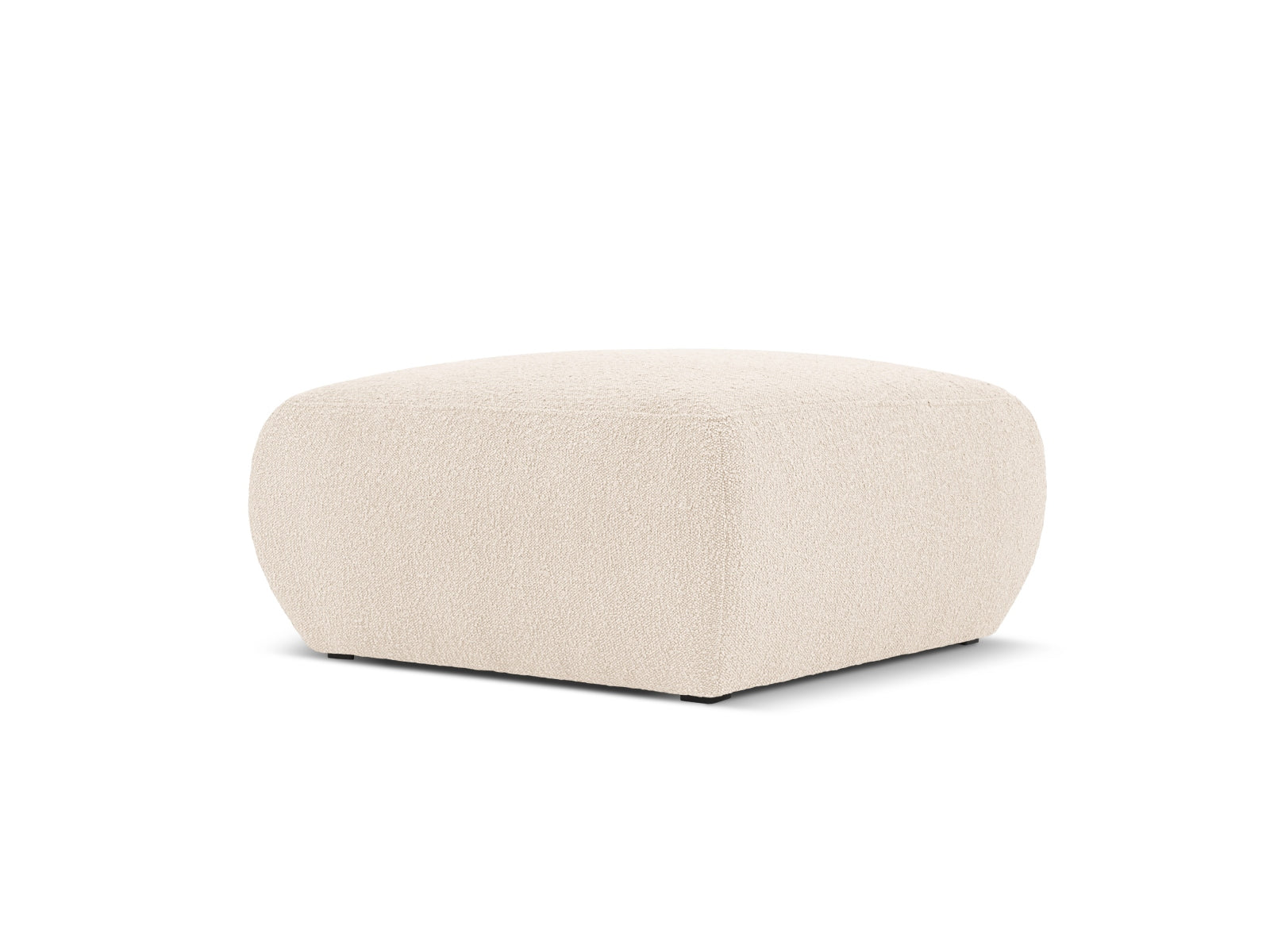 Stilvoller Molino Boucle Pouf von Micadoni in sanftem Beige, ideal für zusätzlichen Komfort und als dekoratives Element in jedem Raum.
