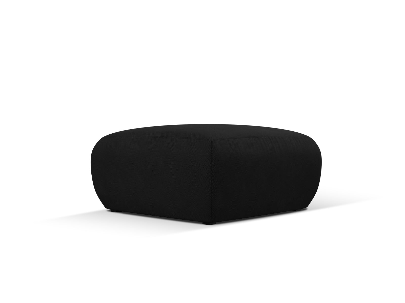 Moderner Molino Pouf in edlem Schwarz, perfekt für stilvolle Akzente und komfortable Sitzmöglichkeiten in jedem Raum.