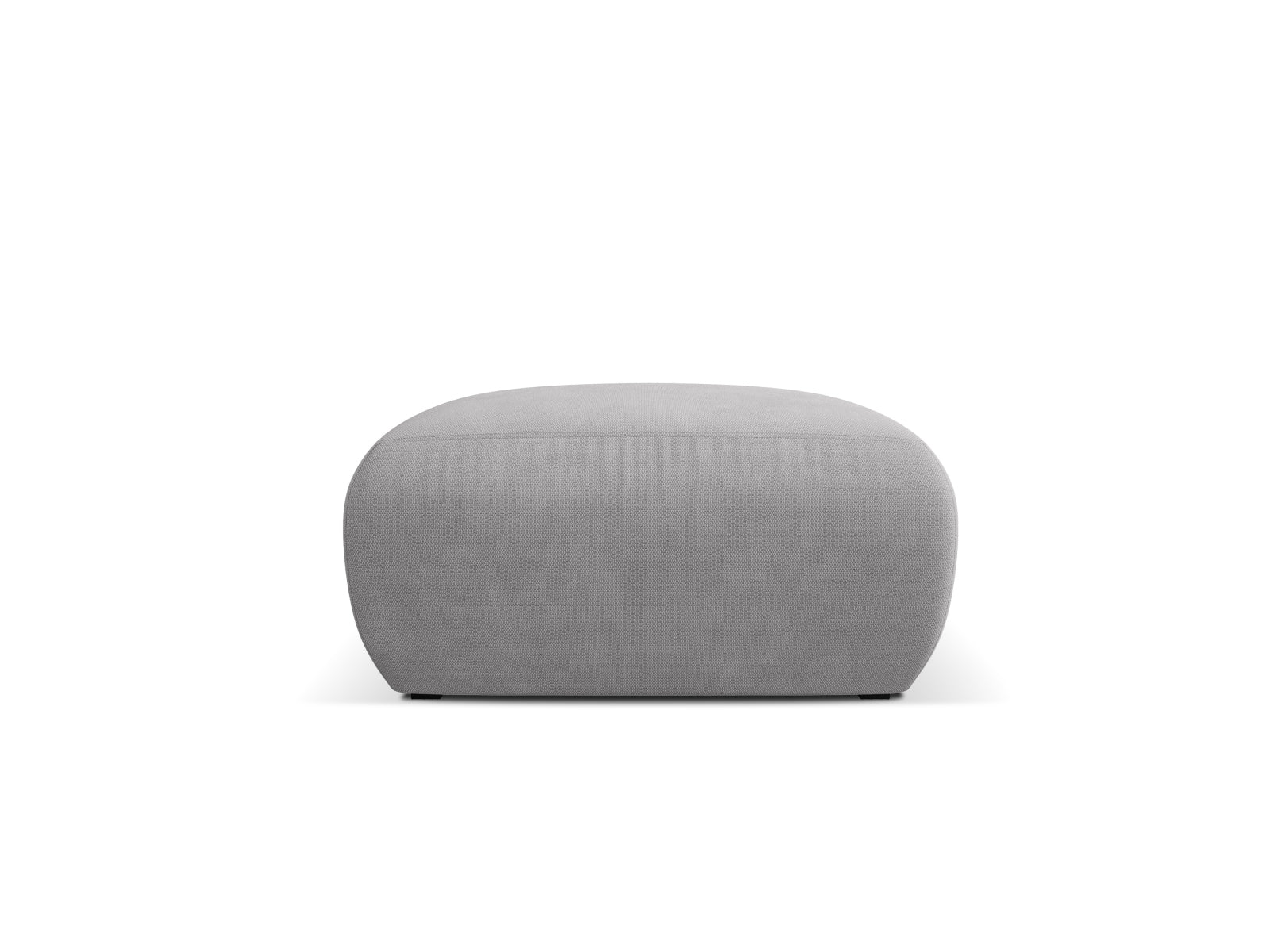 Eleganter Molino Pouf in sanftem Grau von Micadoni, perfekt für entspannte Momente und stilvolle Einrichtungsideen.