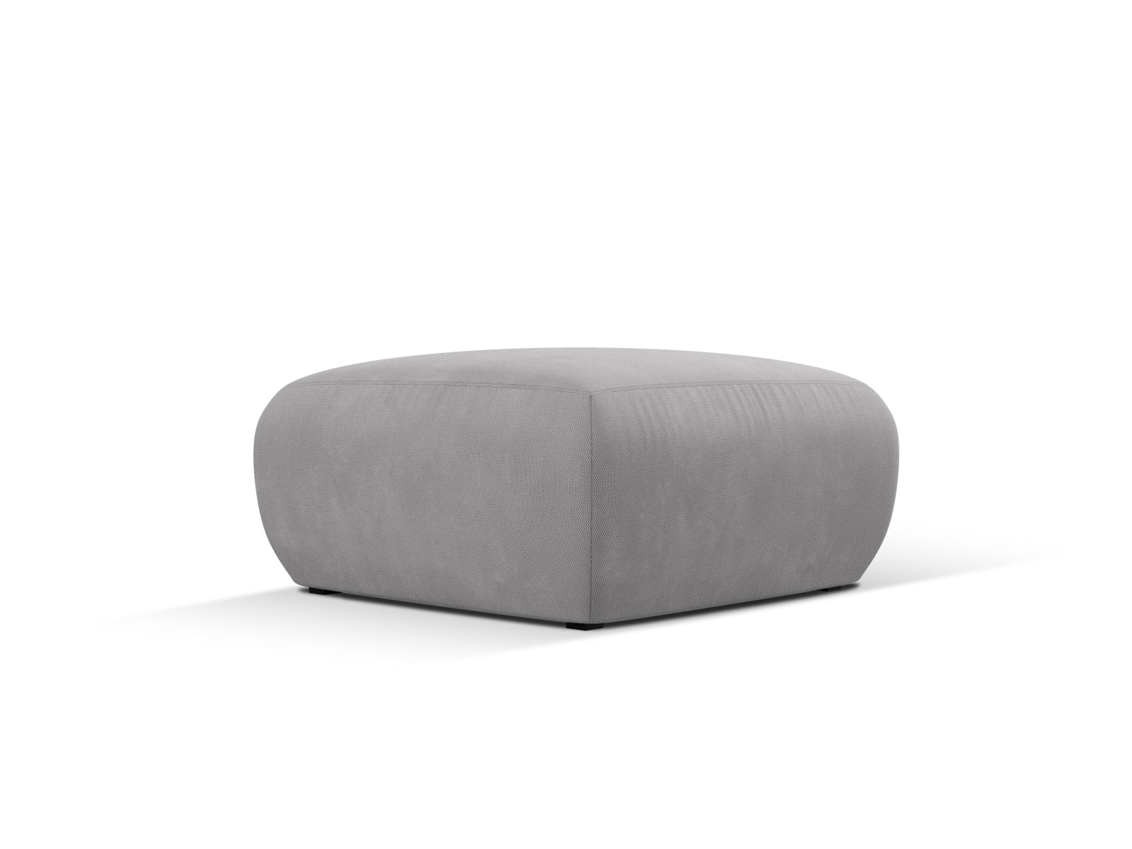 Stylischer Molino Pouf in dezentem Grau von Micadoni, ideal für gemütliche Sitzgelegenheiten und moderne Wohnkonzepte.