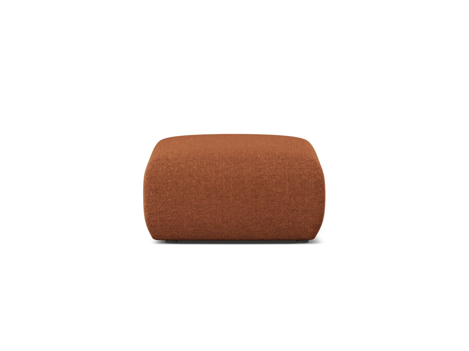 Moderner 1-Sitzer Pouf Molino in warmem Brick-Eden Farbton, ideal für gemütliche Sitzgelegenheiten und stilvolle Wohnraumgestaltung.