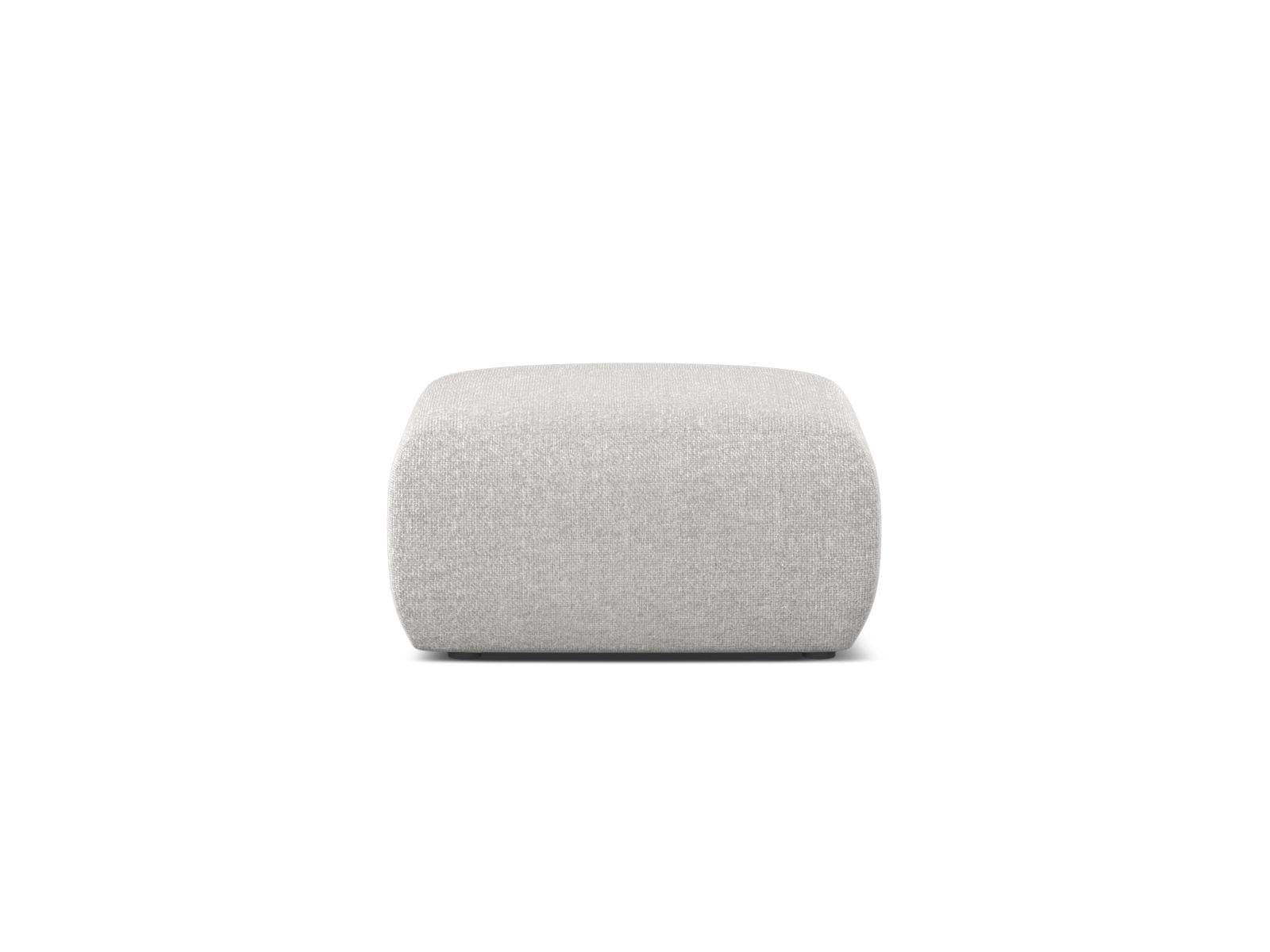Moderner 1-Sitzer Pouf Molino in edlem Silver-Eden, perfekt für gemütliche Ecken und stilvolle Akzente in Ihrem Zuhause.