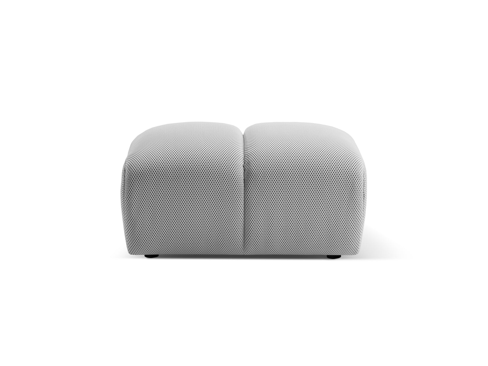 Stylischer Diana Pouf 1 Sitzer in Silver-Sonic, perfekt für moderne Interiors. Teil der vielseitigen Sofaserie von Micadoni.