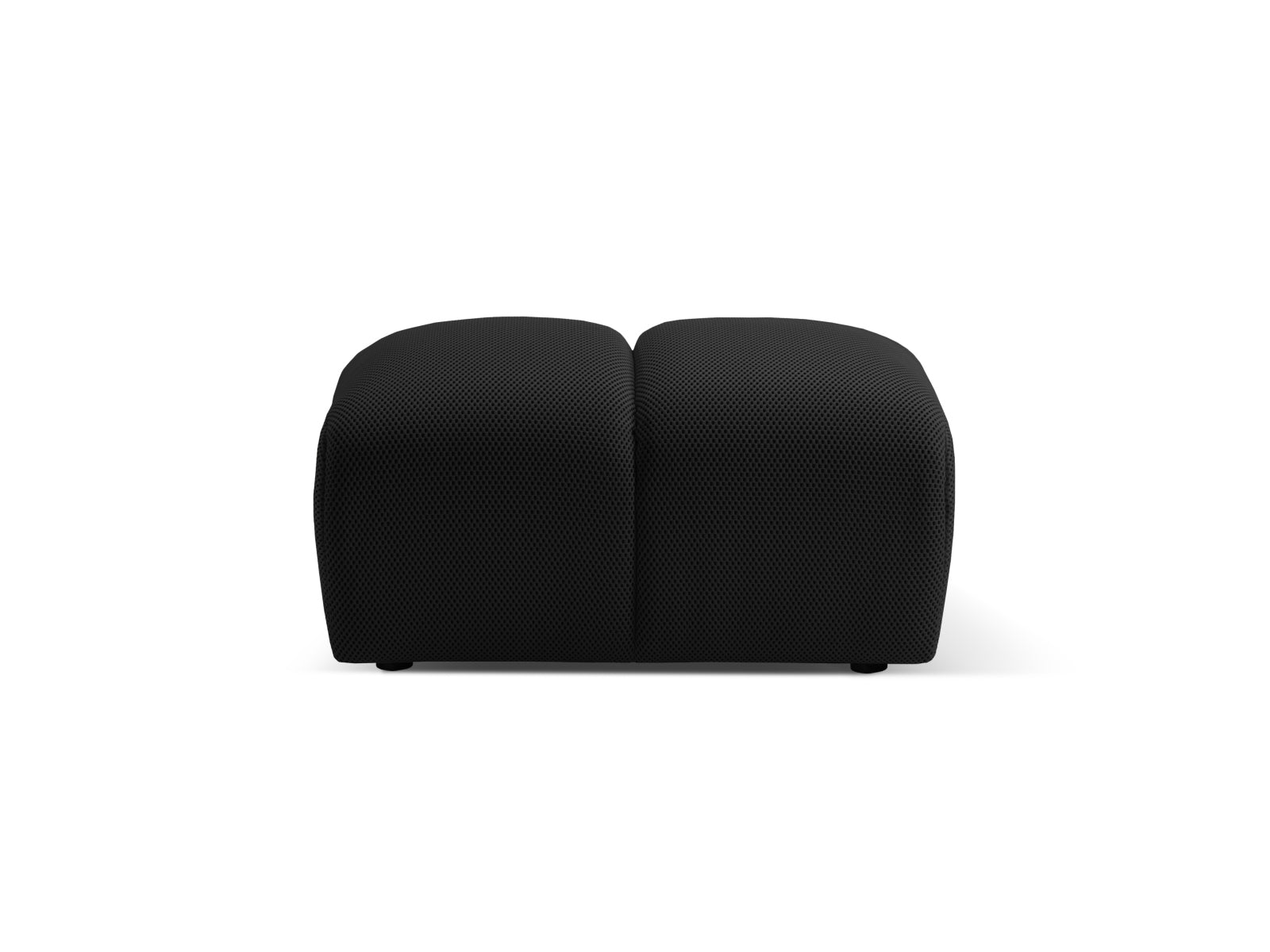 Schwarzer Diana Pouf 1 Sitzer von Micadoni, perfekt für kreative Sofa-Arrangements und stilvolle Wohnräume.