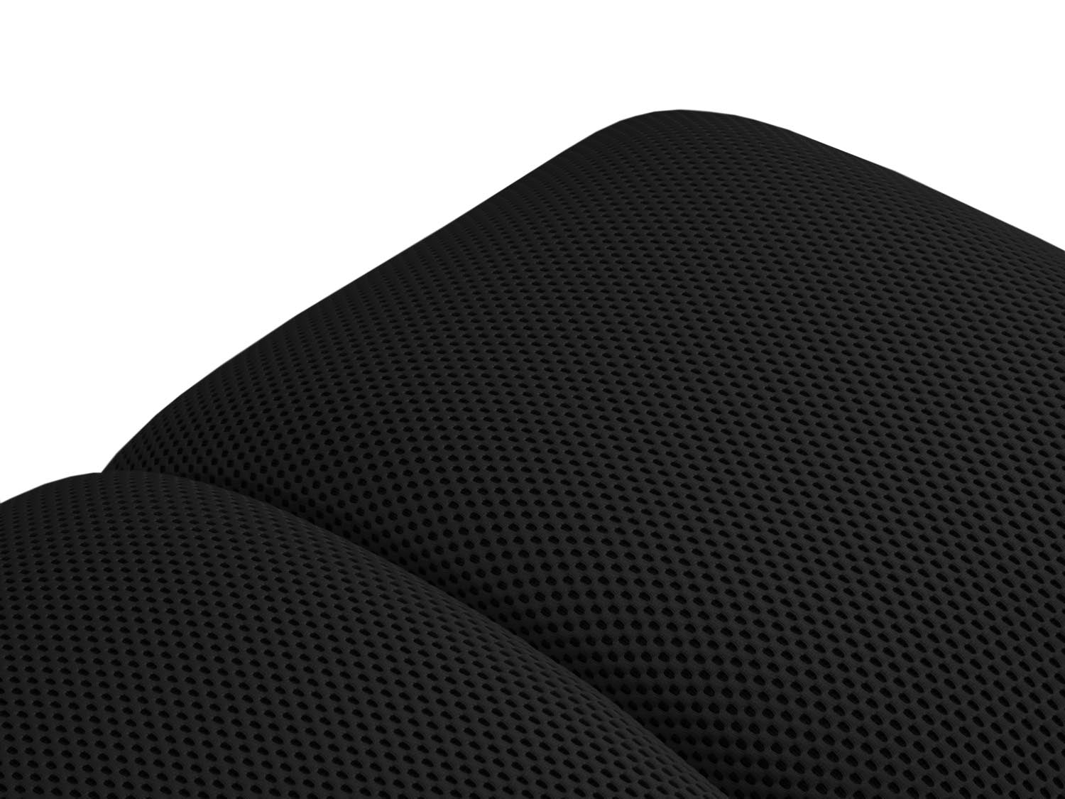 Eleganter schwarzer Diana Pouf 1 Sitzer von Micadoni, ideal für individuelle Sitzlösungen und moderne Inneneinrichtungen.