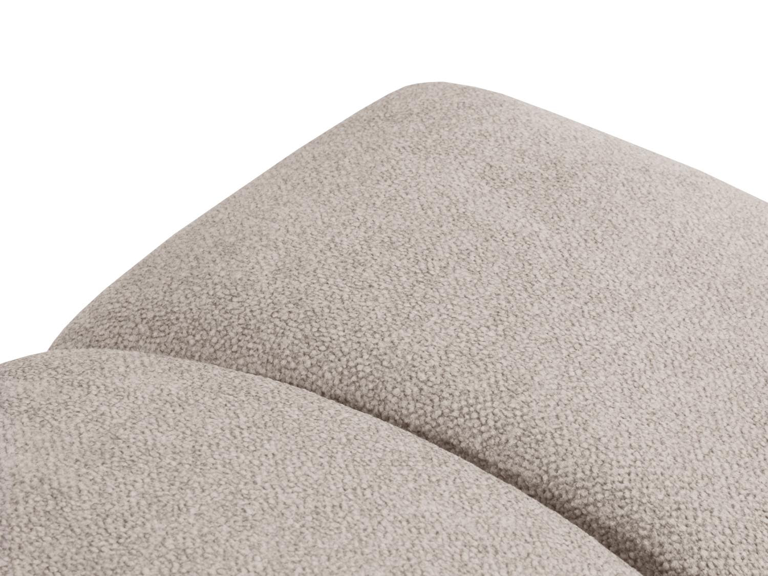 Eleganter Diana Pouf 1 Sitzer in edlem Dunkelbeige, ideal für kreative Raumlösungen und stilvolle Einrichtungsideen.