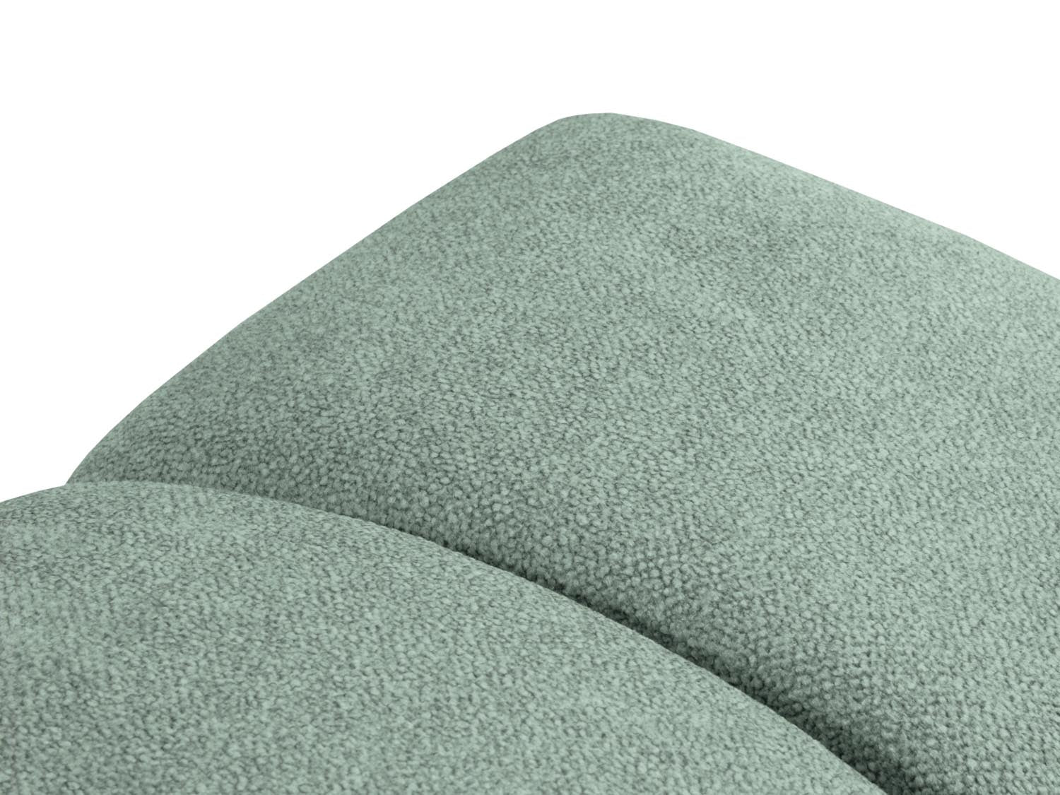 Stylischer Diana Pouf 1 Sitzer in sanftem Mint-Bubble, ideal für moderne Wohnkonzepte und vielseitige Sitzmöglichkeiten.