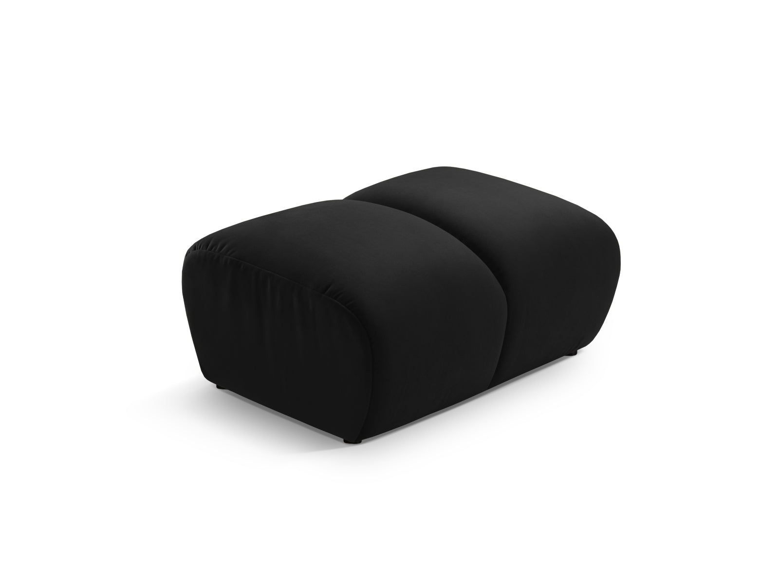 Diana Velour Pouf 1 Sitzer in Black-Salvador präsentiert im Onlineshop von KAQTU Design AG. Modulares Sofa ist von Micadoni