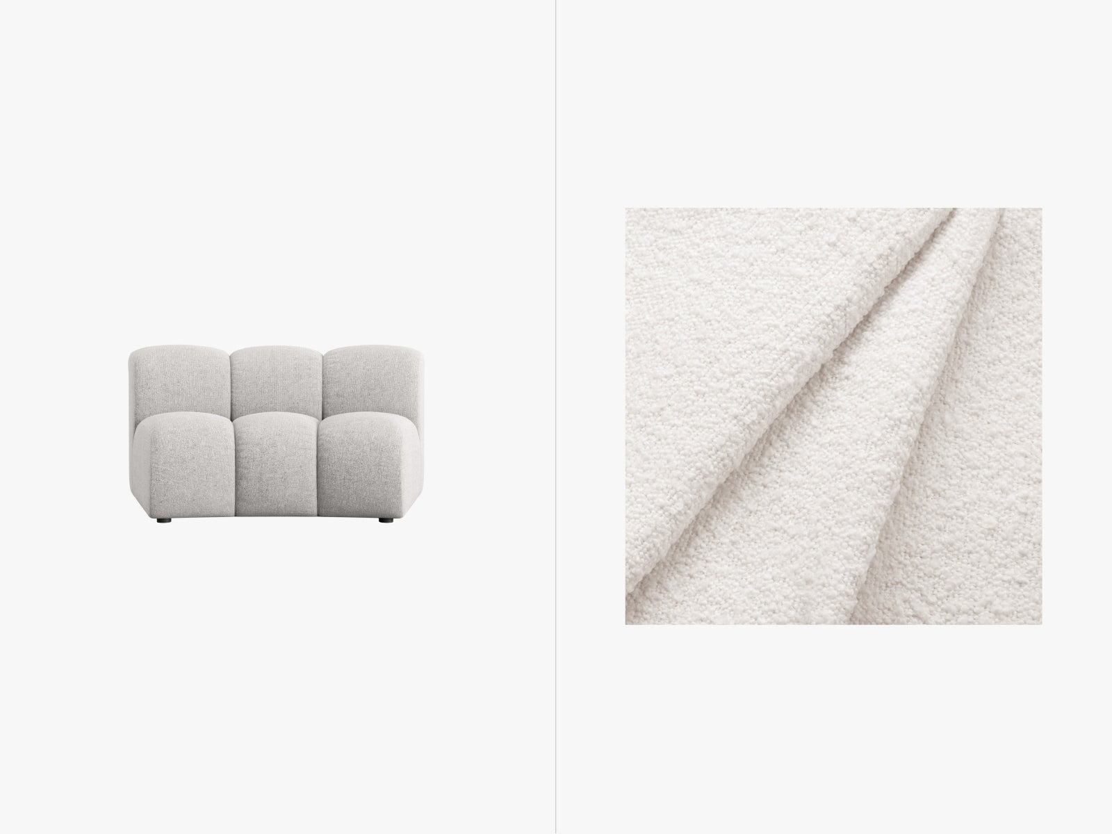 Lupine Modul Armless 1 Sitzer in White präsentiert im Onlineshop von KAQTU Design AG. Modulares Sofa ist von Micadoni
