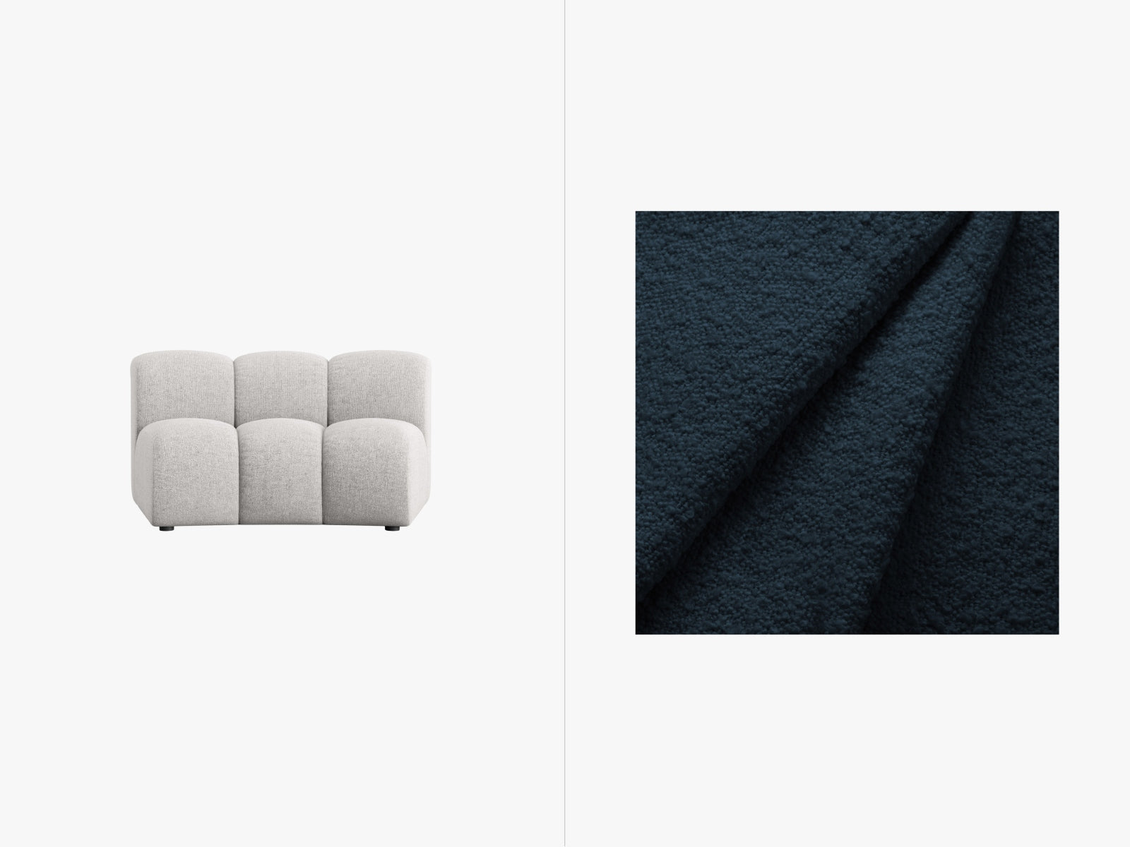 Lupine Modul Armless 1 Sitzer in Dark Blue präsentiert im Onlineshop von KAQTU Design AG. Modulares Sofa ist von Micadoni