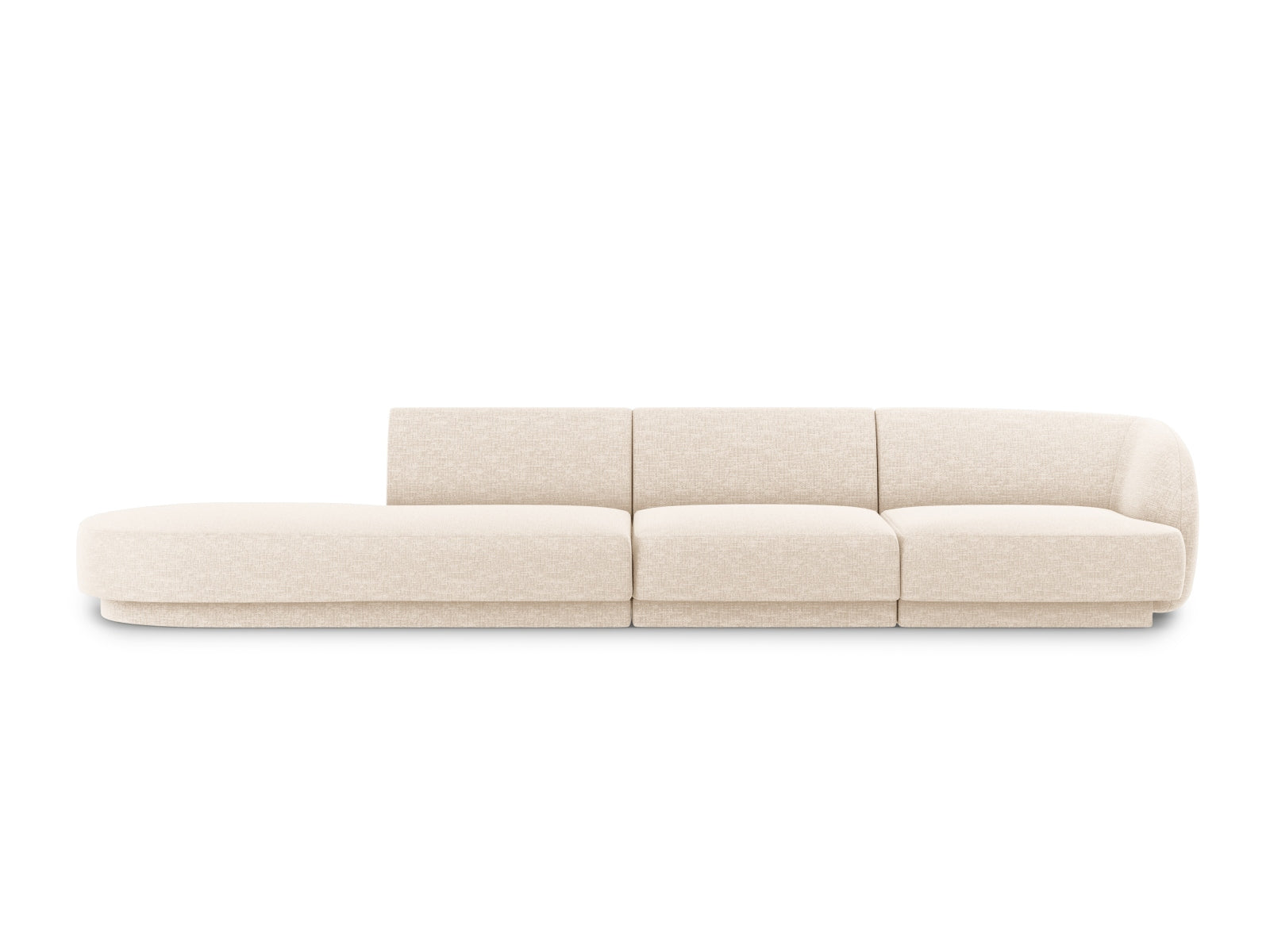 Miley Sofa links 4 Sitzer in Light Beige präsentiert im Onlineshop von KAQTU Design AG. L-Sofa links ist von Micadoni