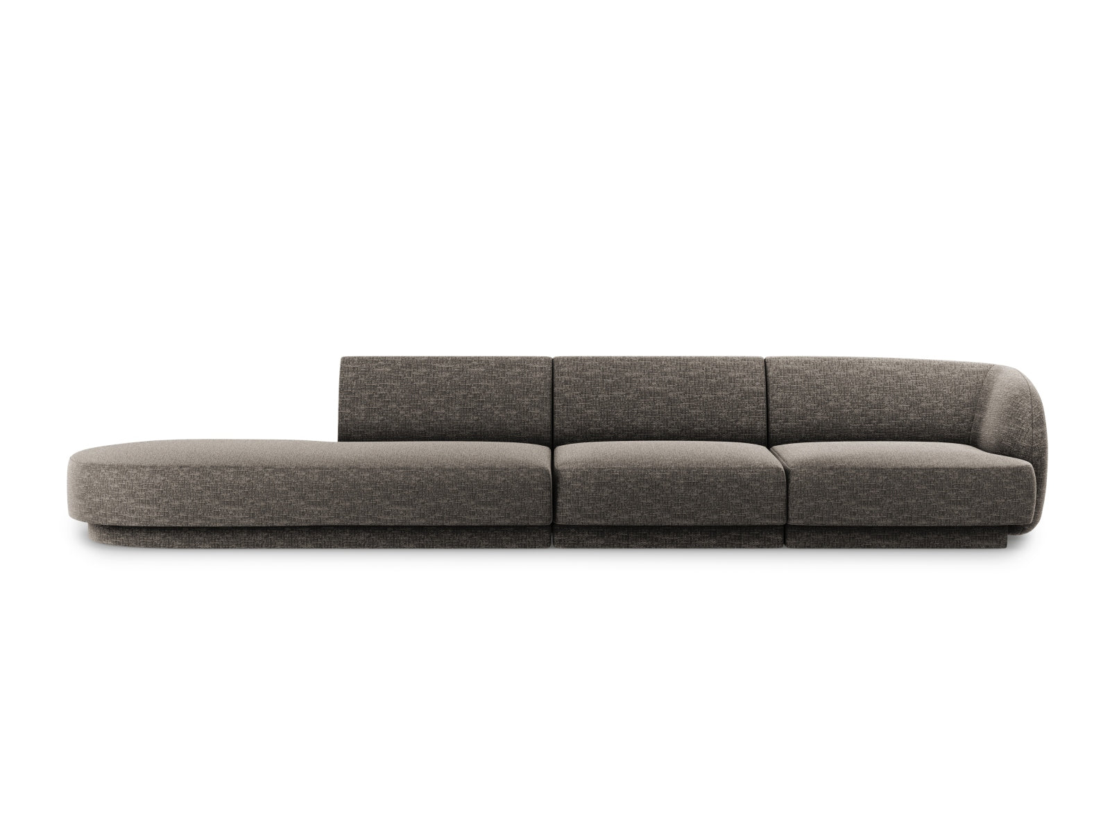 Miley Sofa links 4 Sitzer in Grey präsentiert im Onlineshop von KAQTU Design AG. L-Sofa links ist von Micadoni