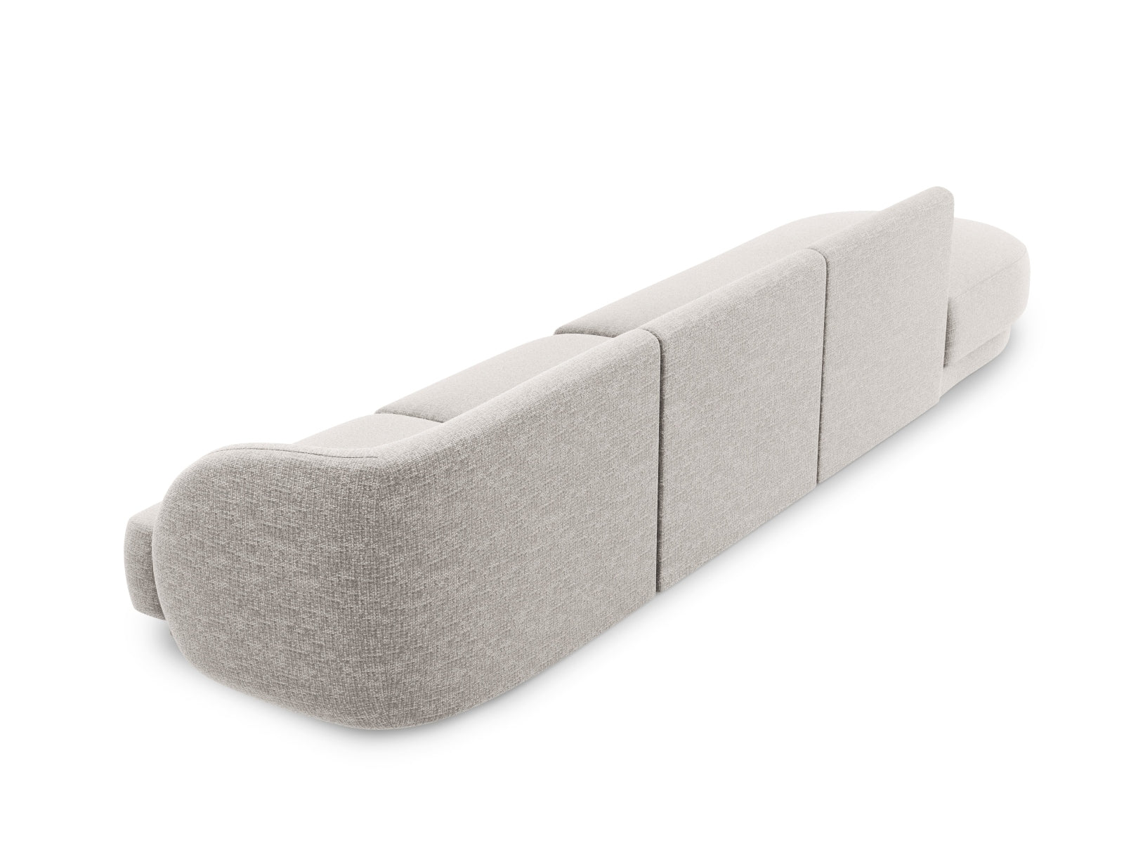 Modernes 4-Sitzer Miley Sofa links in Silver-Eden von Micadoni, perfektes L-Sofa für stilvolle und komfortable Wohnräume.