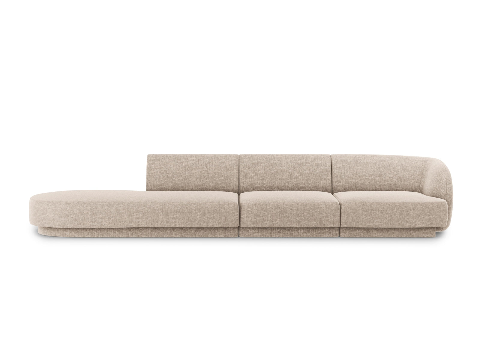 Miley Sofa links 4 Sitzer in Beige präsentiert im Onlineshop von KAQTU Design AG. L-Sofa links ist von Micadoni