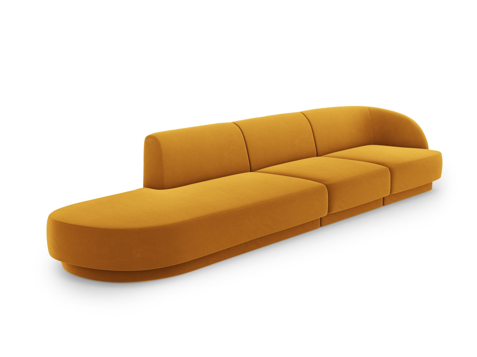 Entdecken Sie das stilvolle Miley Velour Sofa links 4 Sitzer von Micadoni – ideal für Komfort und Eleganz in Ihrem Wohnzimmer.