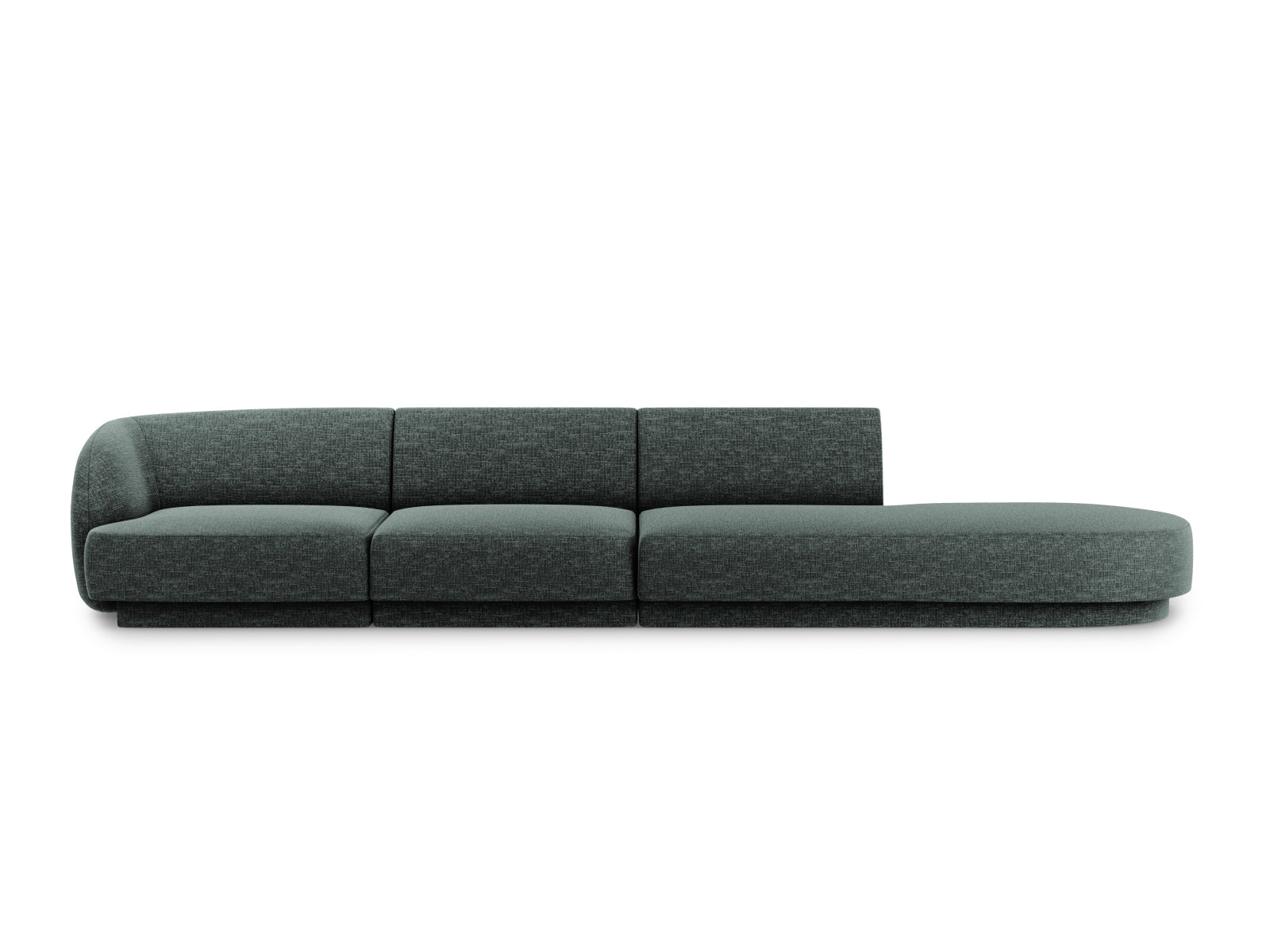 Miley Sofa rechts 4 Sitzer in Petrol-Haga präsentiert im Onlineshop von KAQTU Design AG. L-Sofa rechts ist von Micadoni