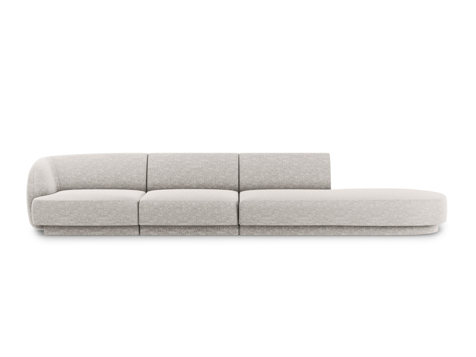 Miley Sofa rechts 4 Sitzer in Light Grey präsentiert im Onlineshop von KAQTU Design AG. L-Sofa rechts ist von Micadoni