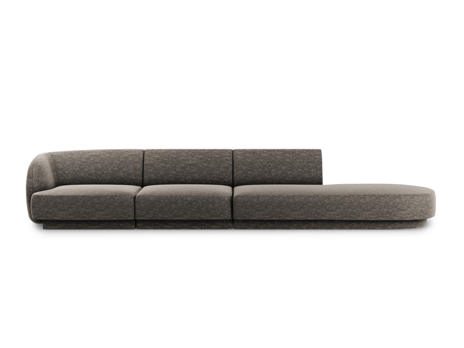 Miley Sofa rechts 4 Sitzer in Grey-Haga präsentiert im Onlineshop von KAQTU Design AG. L-Sofa rechts ist von Micadoni