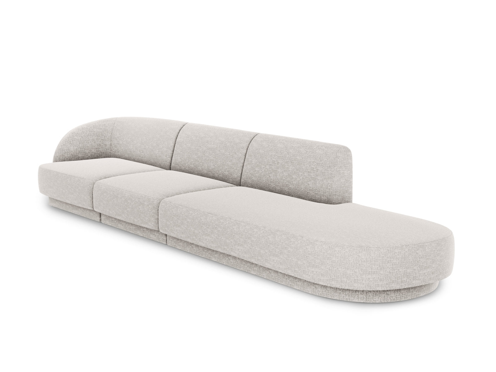 Elegantes Miley Sofa rechts, 4-Sitzer in Silver-Eden, ideal für stilvolle Wohnräume. Hochwertige Verarbeitung von Micadoni.
