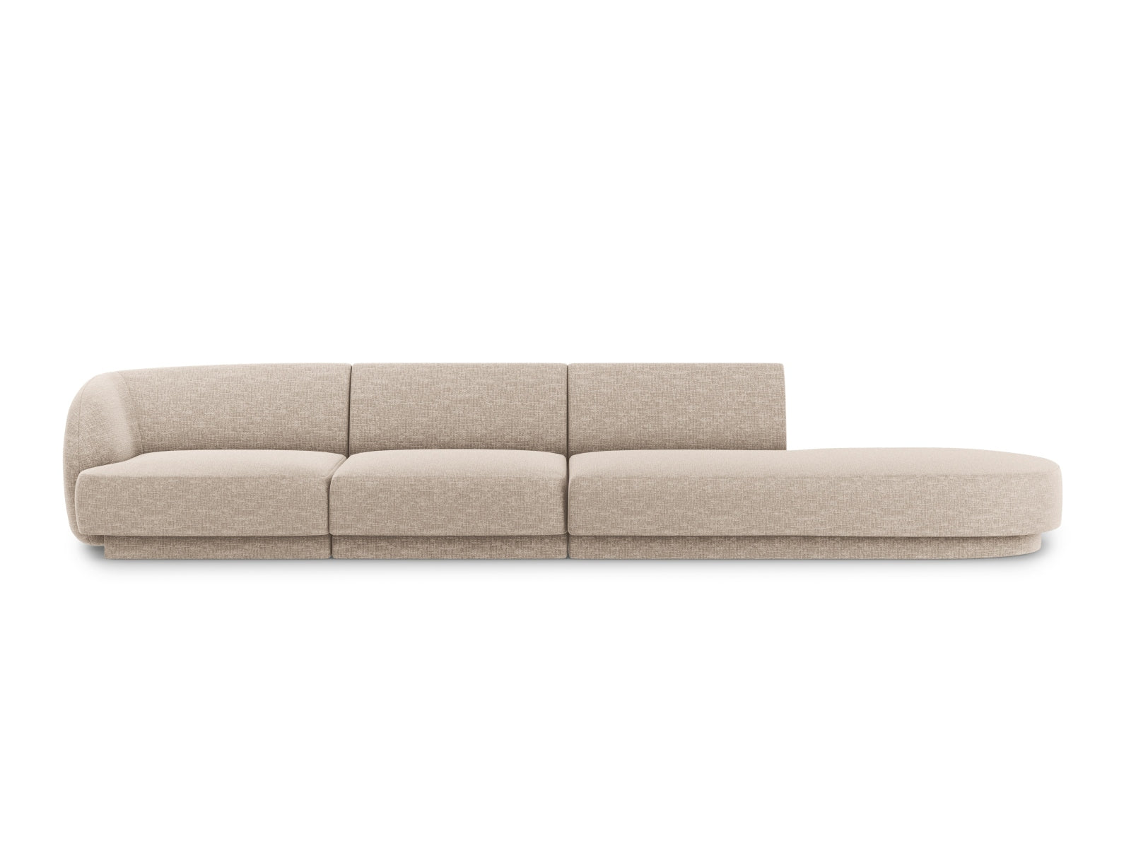 Miley Sofa rechts 4 Sitzer in Beige präsentiert im Onlineshop von KAQTU Design AG. L-Sofa rechts ist von Micadoni
