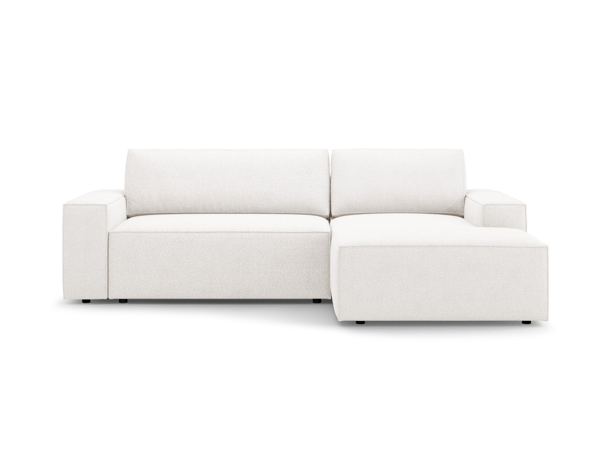 Jodie Boucle Ecksofa rechts mit Schlaffunktion und Stauraumbox 3 Sitzer in White-Baloo präsentiert im Onlineshop von KAQTU Design AG. Bettsofa rechts ist von Micadoni