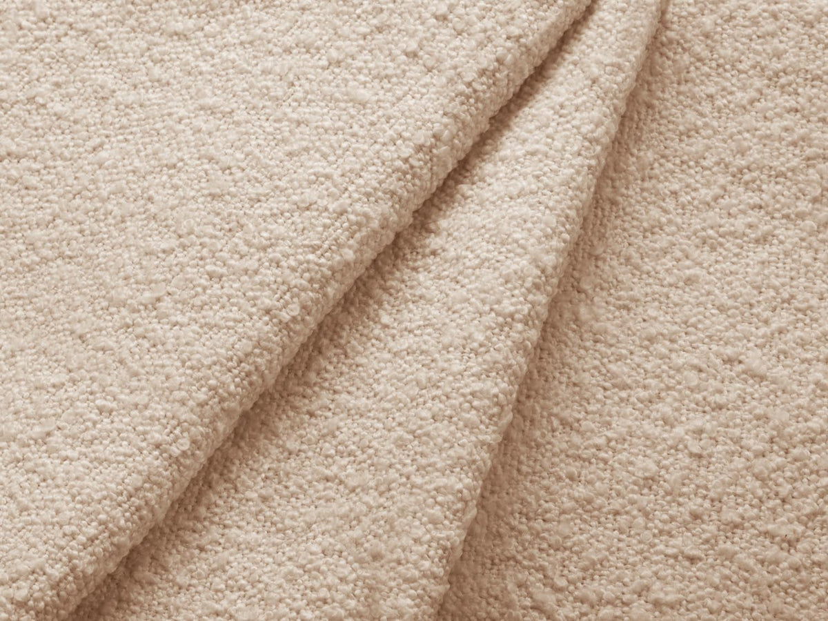 Jodie Boucle Ecksofa rechts mit Schlaffunktion und Stauraumbox 3 Sitzer in Beige-Baloo präsentiert im Onlineshop von KAQTU Design AG. Bettsofa rechts ist von Micadoni