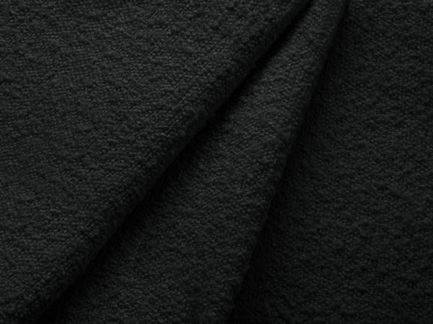 Elegantes Jodie Boucle Ecksofa in Schwarz, rechts, mit cleverer Schlaffunktion und integriertem Stauraum für vielseitige Nutzung.