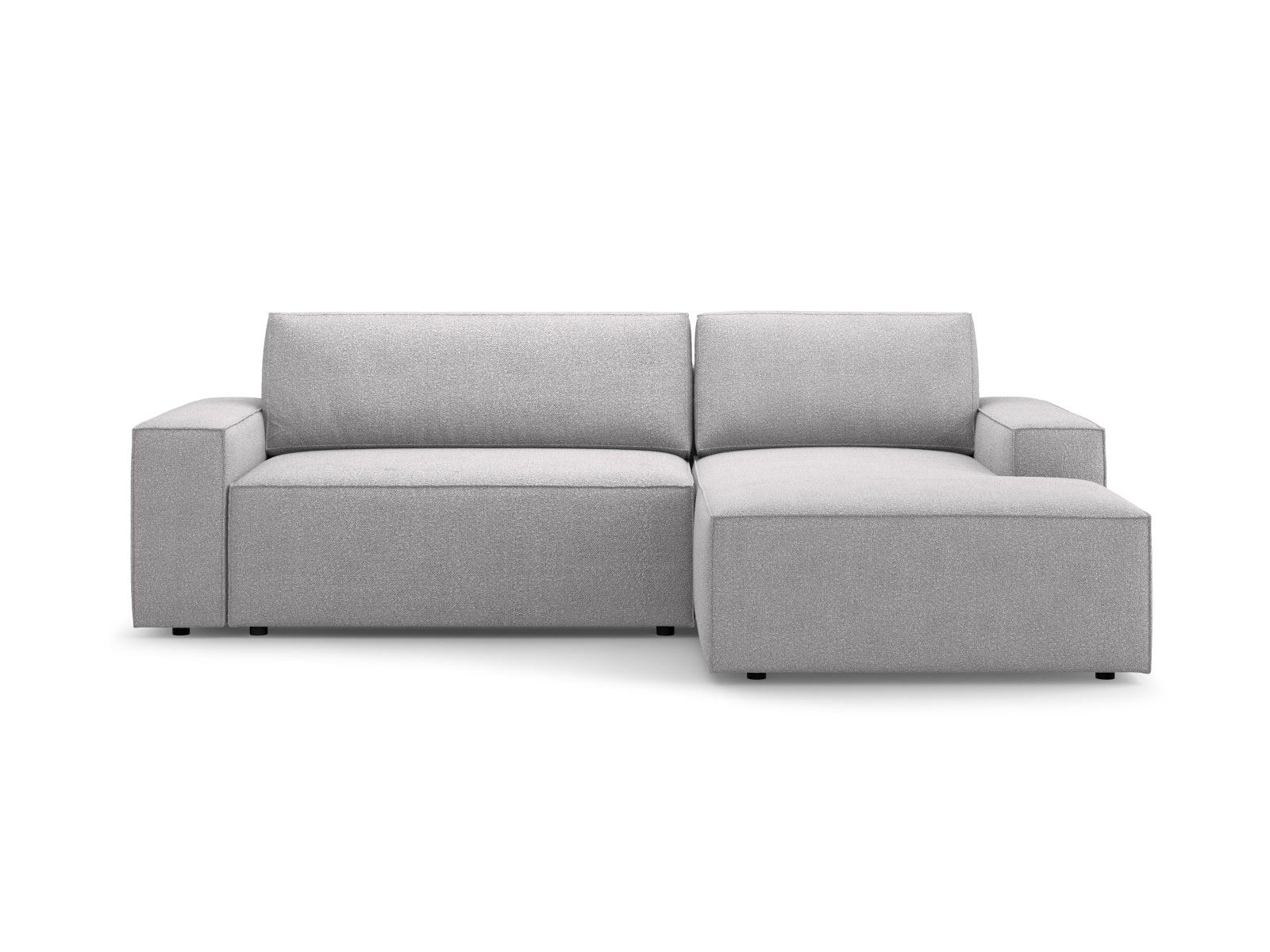 Jodie Boucle Ecksofa rechts mit Schlaffunktion und Stauraumbox 3 Sitzer in Light Grey-Baloo präsentiert im Onlineshop von KAQTU Design AG. Bettsofa rechts ist von Micadoni
