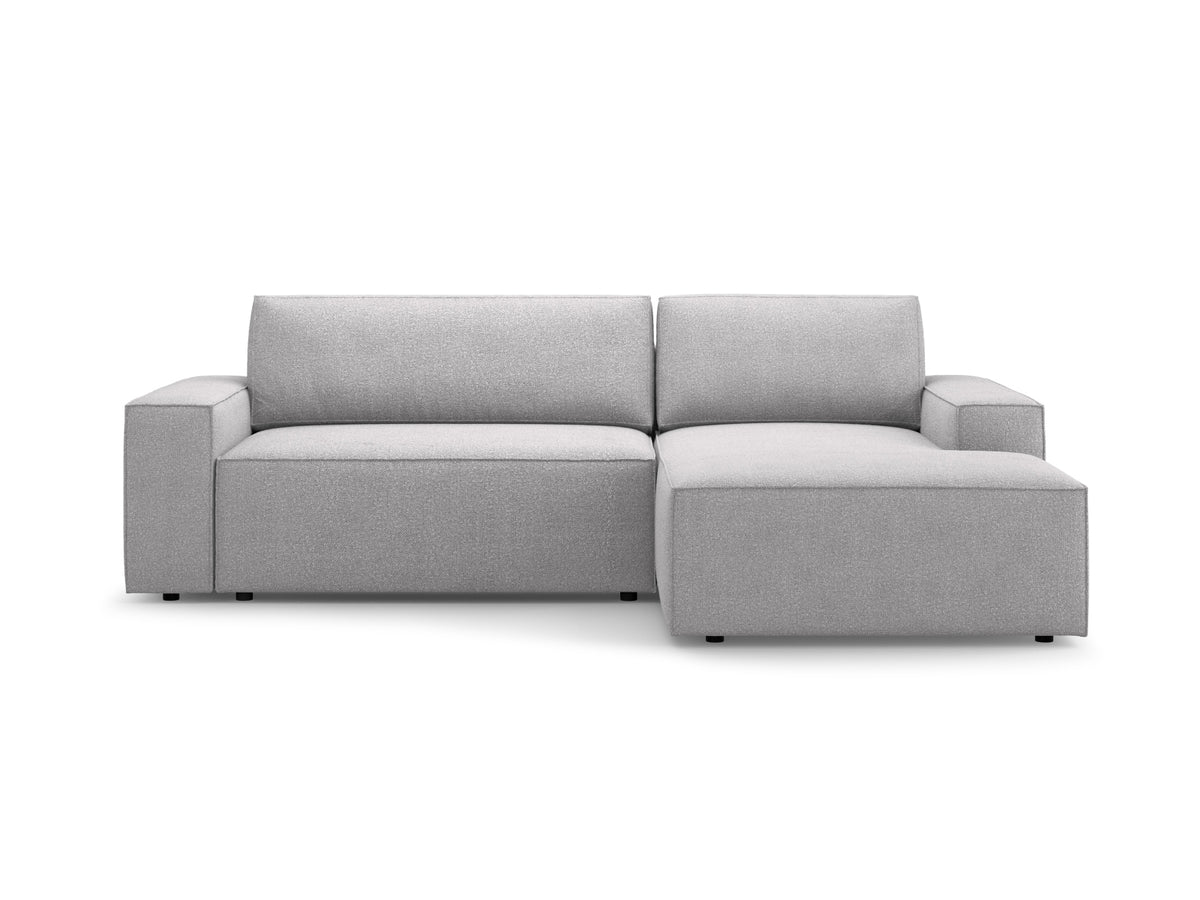Jodie Boucle Ecksofa rechts mit Schlaffunktion und Stauraumbox 3 Sitzer in Light Grey-Baloo präsentiert im Onlineshop von KAQTU Design AG. Bettsofa rechts ist von Micadoni
