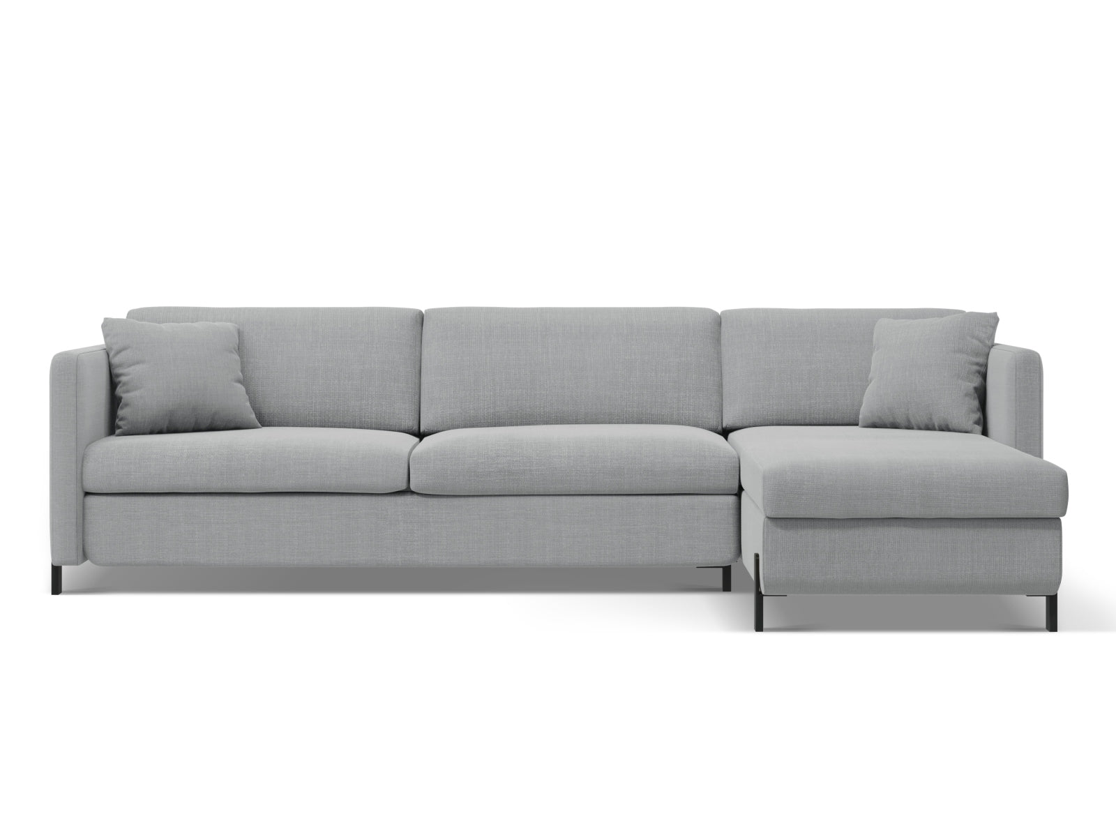 Gloria Ecksofa rechts mit Schlaffunktion und Stauraum 5 Sitzer in Light Grey-Bjorn präsentiert im Onlineshop von KAQTU Design AG. Bettsofa rechts ist von Micadoni