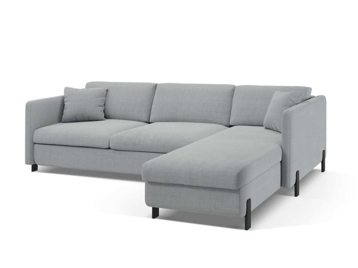 Gloria Ecksofa rechts mit Schlaffunktion und Stauraum 5 Sitzer in Light Grey-Bjorn präsentiert im Onlineshop von KAQTU Design AG. Bettsofa rechts ist von Micadoni